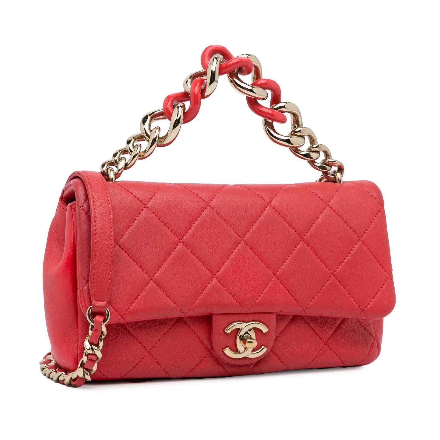 Chanel Lambskin Elegant Single Flap Small Handbag Flap 2