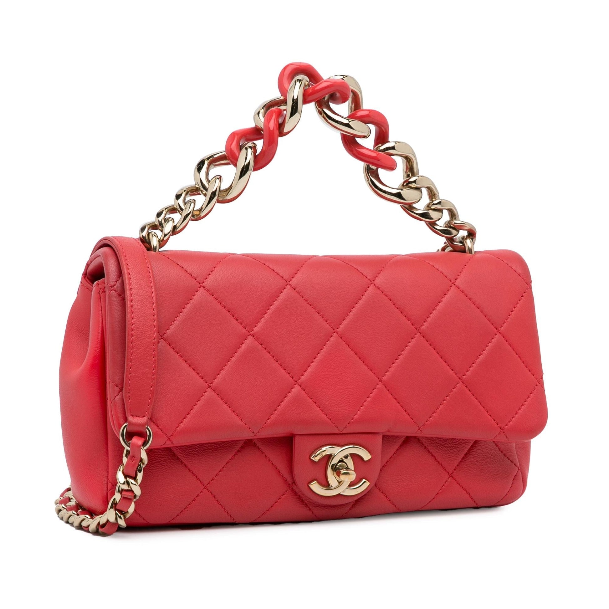 Chanel Lambskin Elegant Single Flap Small Handbag Flap 2