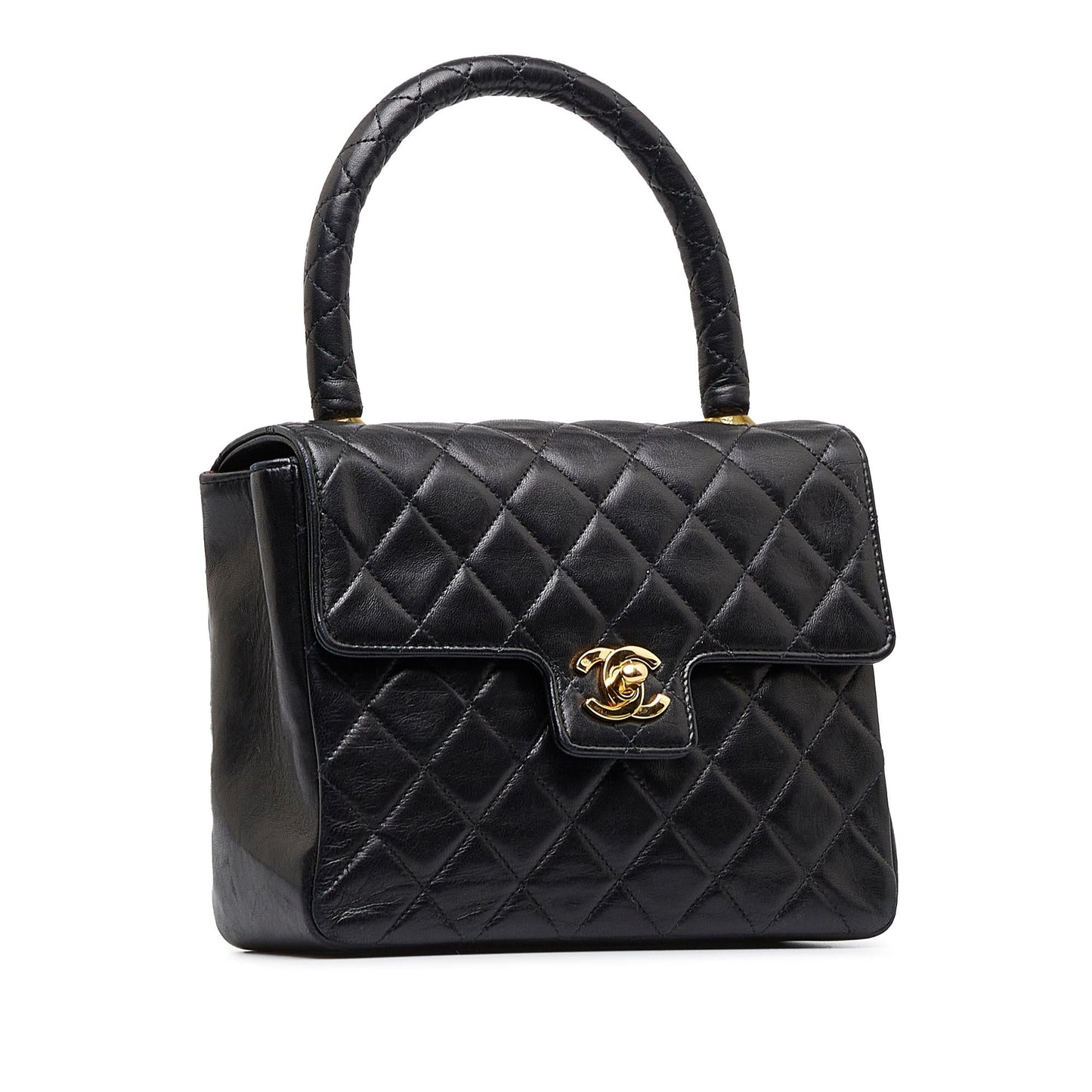 Chanel Lambskin Kelly Top Handle Small Handbag