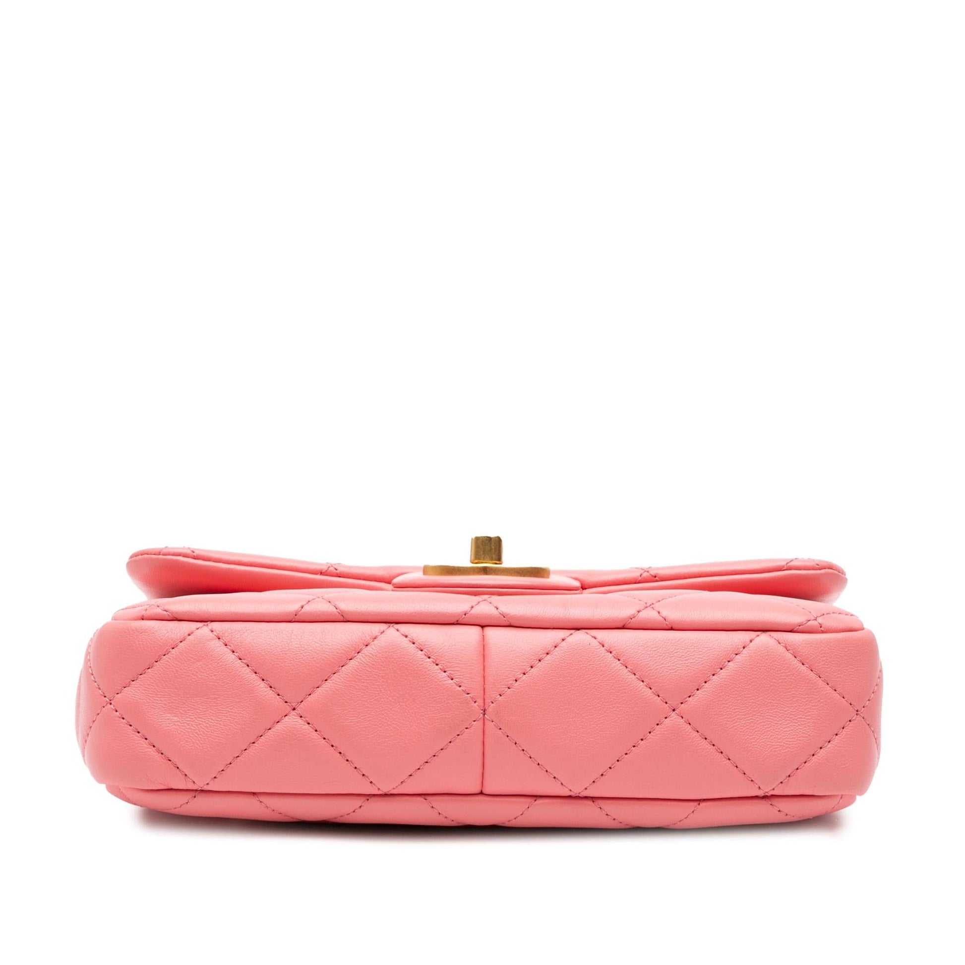 Chanel Lambskin Pending CC Flap Small Handbag