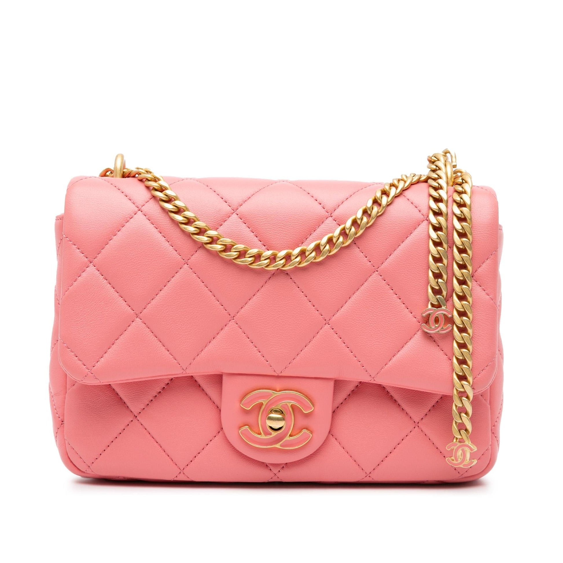 Chanel Lambskin Pending CC Flap Small Handbag