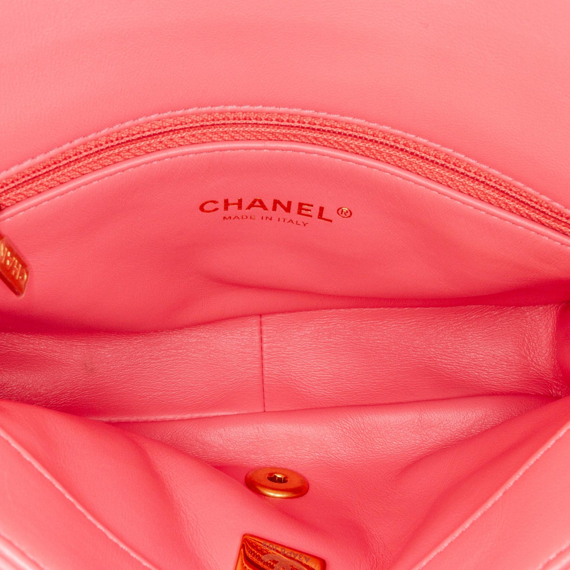 Chanel Small Lambskin Pending CC Flap Handbag