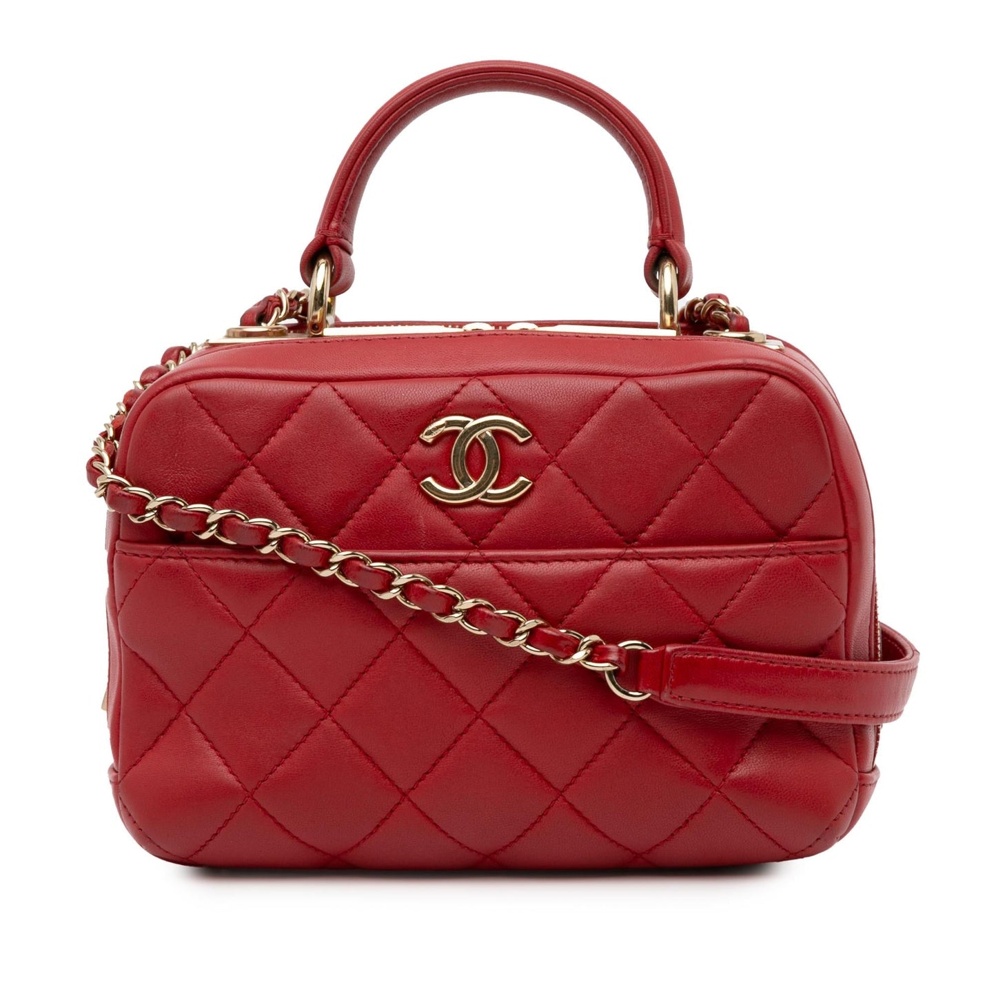 Chanel Lambskin Trendy CC Bowling SHG-lOYrMx Small Handbag