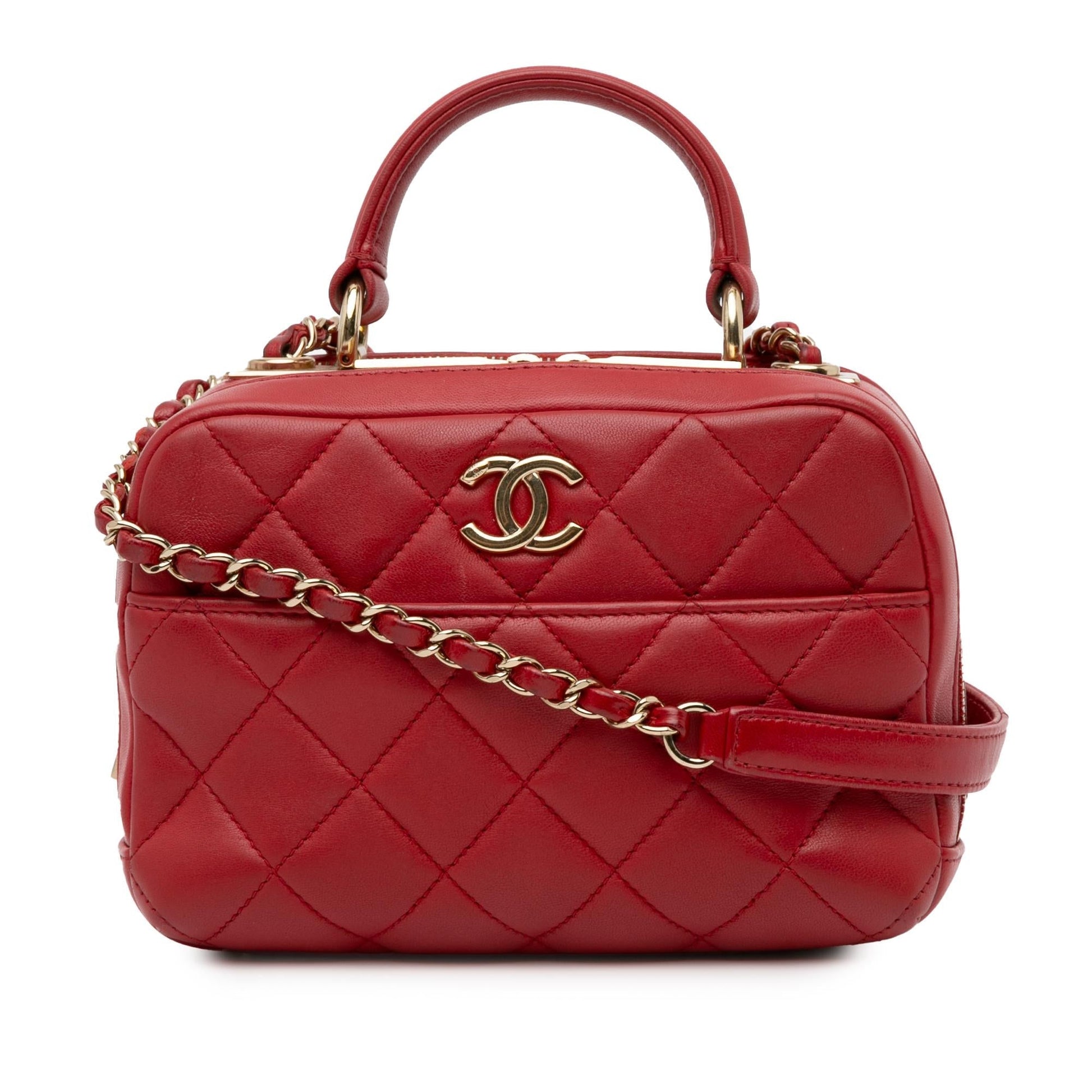 Chanel Lambskin Trendy CC Bowling SHG-lOYrMx Small Handbag