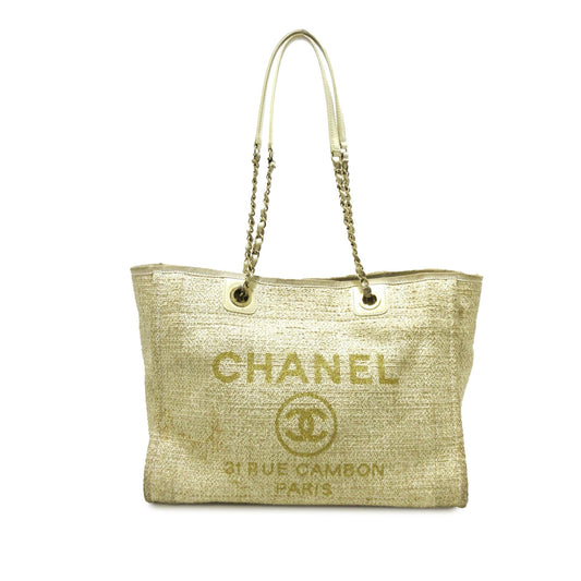 Chanel Lurex Boucle Deauville SHG-8lEXrU Small Tote Bag