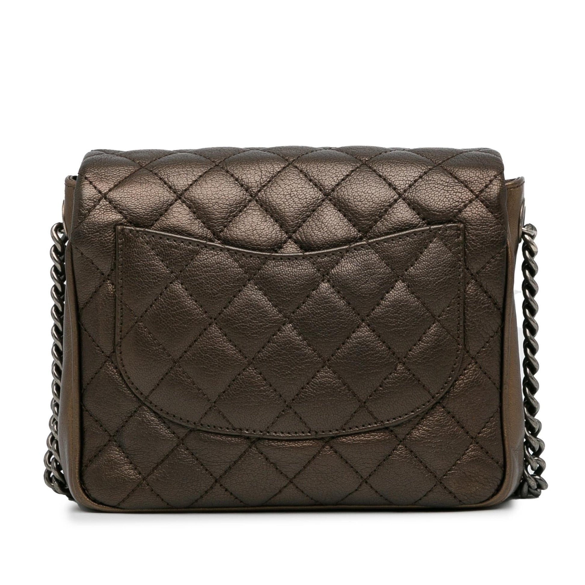 Chanel Small Metallic Goatskin Rock In Rome Flap (Shg-U8Byrv) Bag