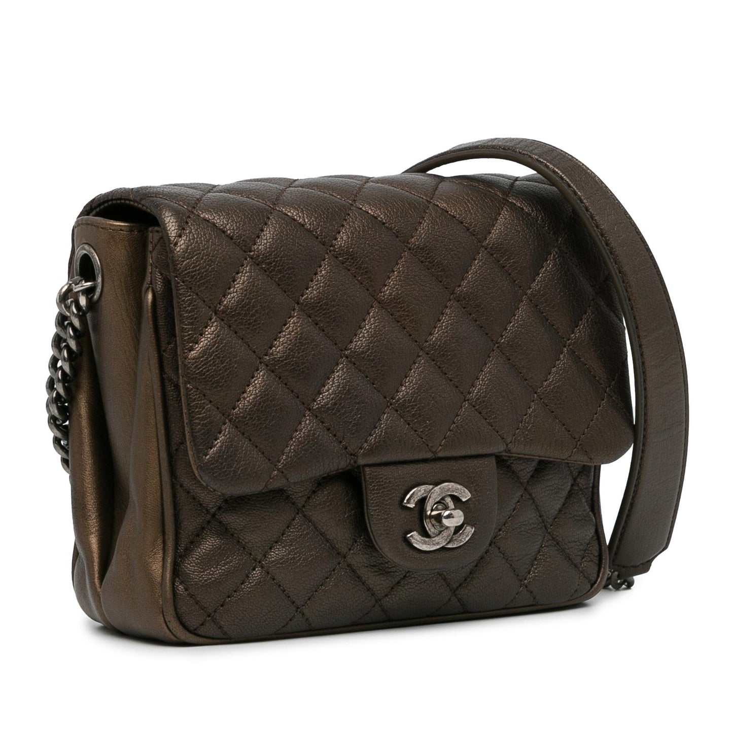Chanel Small Metallic Goatskin Rock In Rome Flap (Shg-U8Byrv) Bag