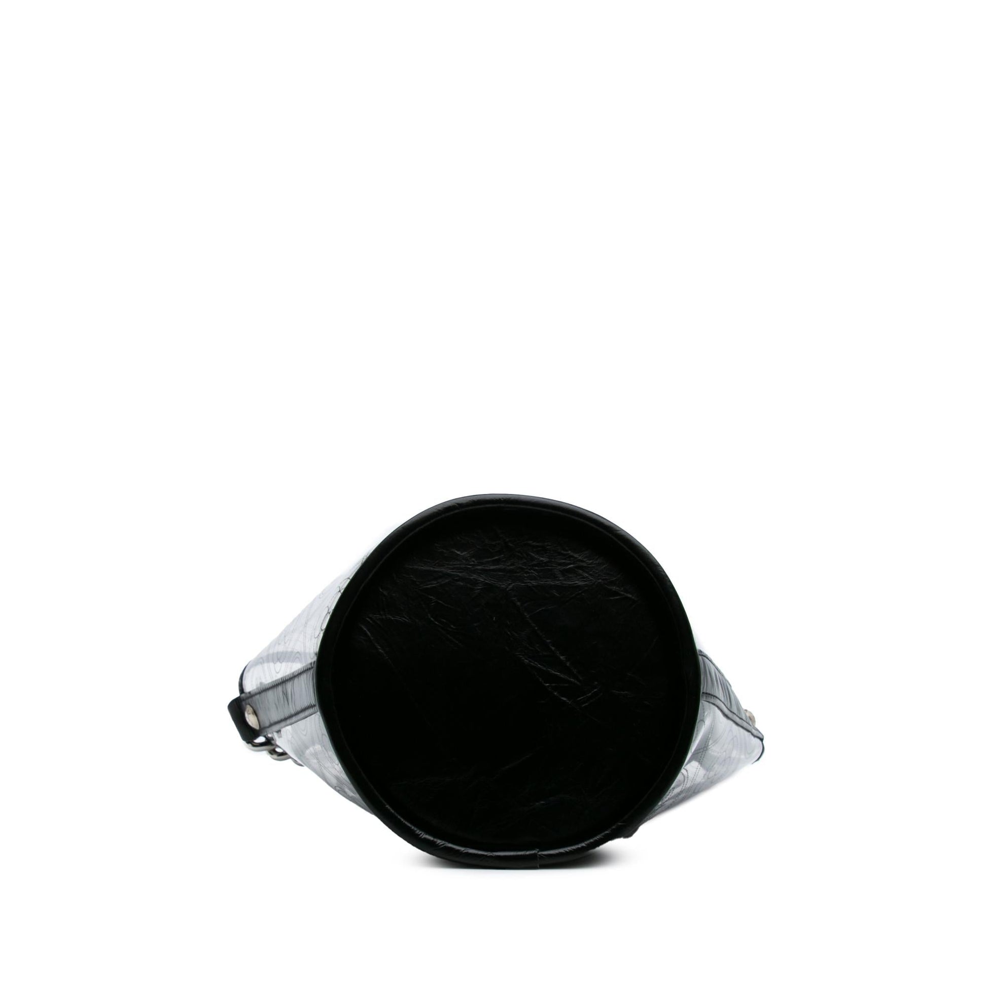 Chanel PVC Crumpled Calfskin Camellia Coco Bucket Small Bucket Bag