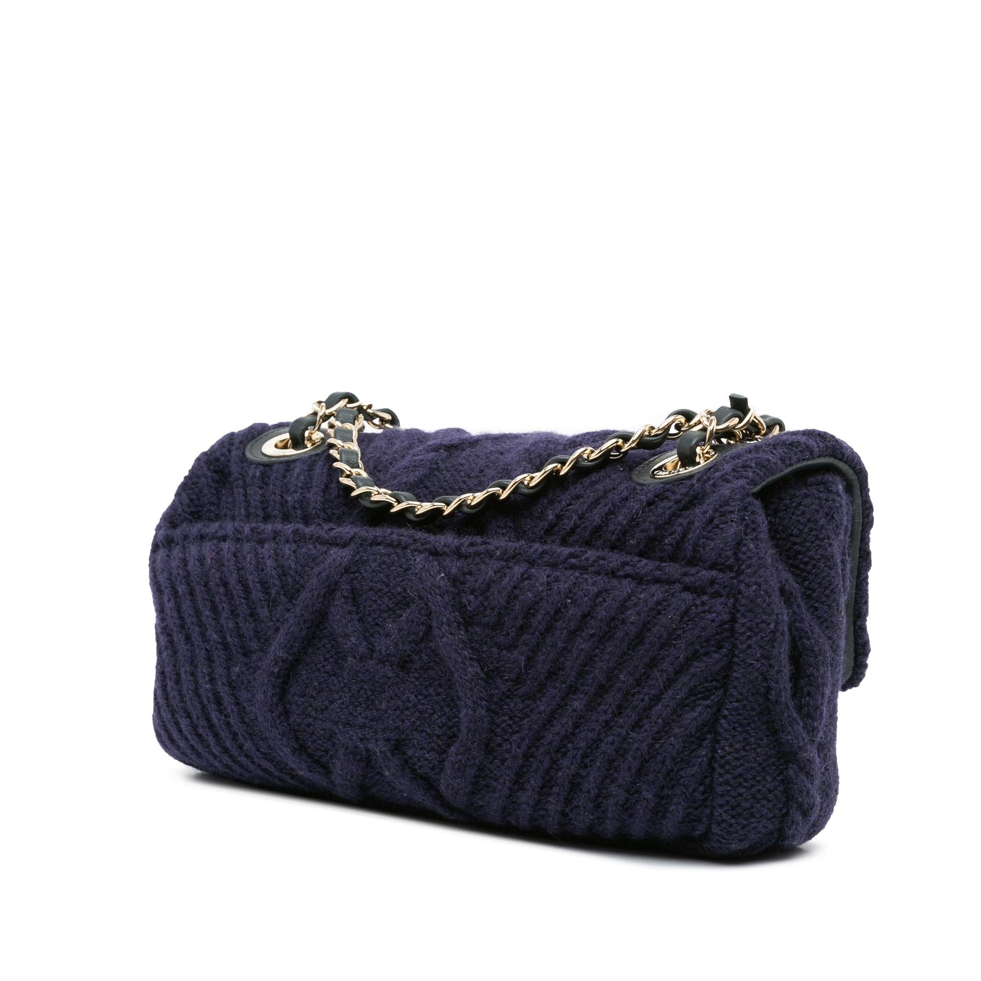 Chanel Paris Hamburg Cable Knit Flap SHG-3xWf2e Small Handbag
