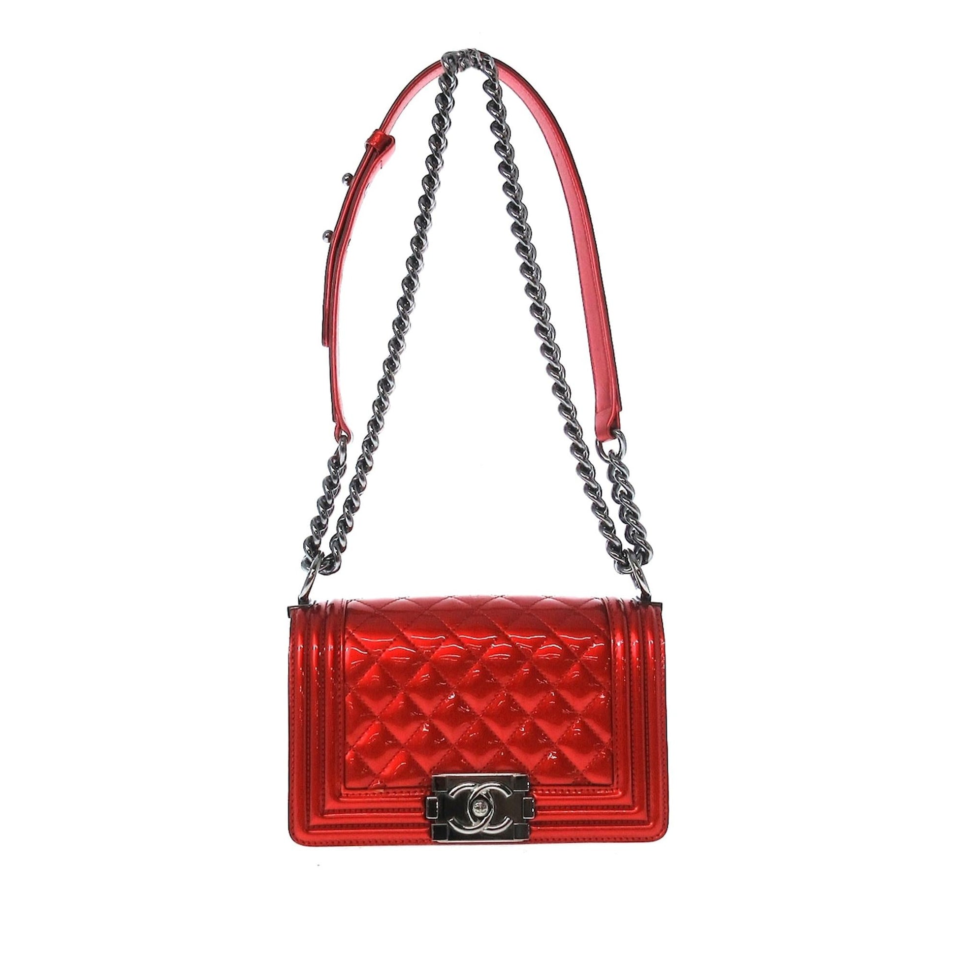 Chanel Patent Boy Flap SHG-4bgLtP Small Shoulder Bag