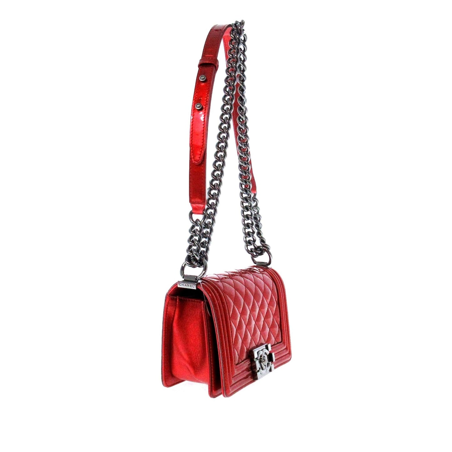 Chanel Patent Boy Flap SHG-4bgLtP Small Shoulder Bag