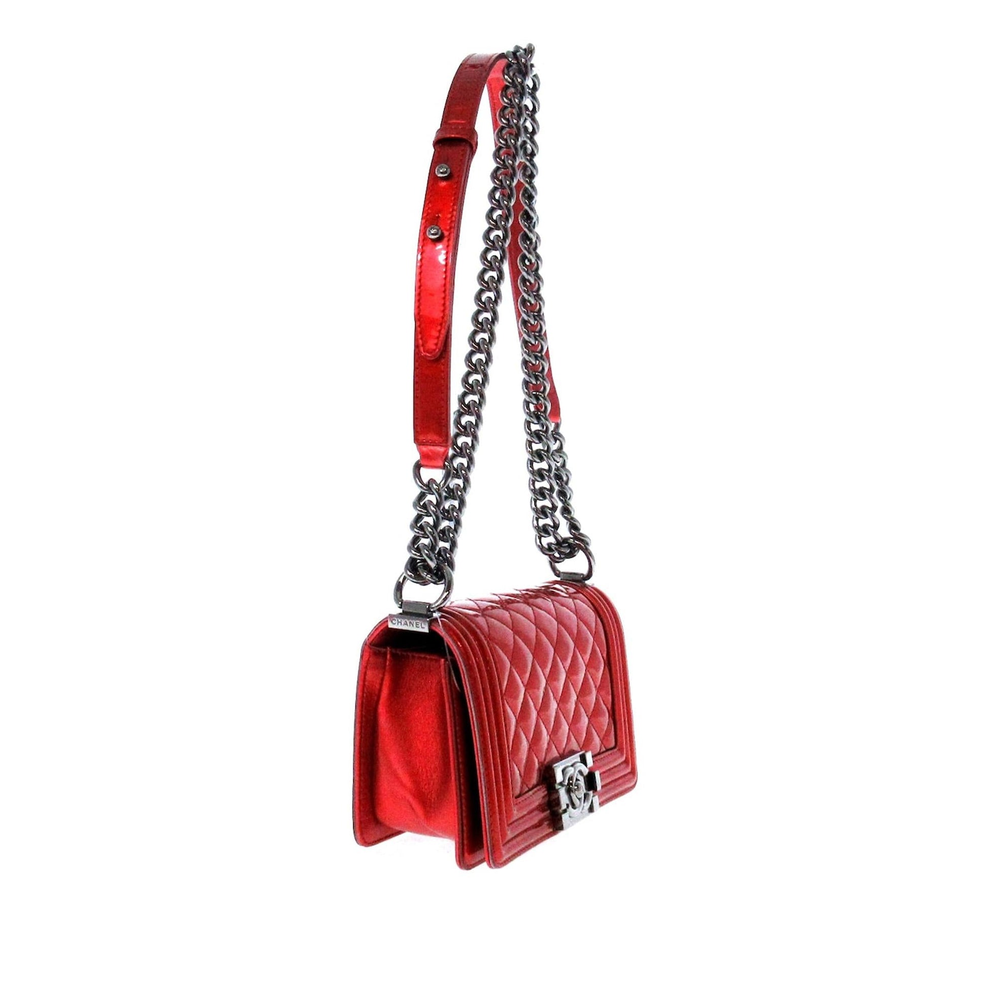 Chanel Patent Boy Flap SHG-4bgLtP Small Shoulder Bag