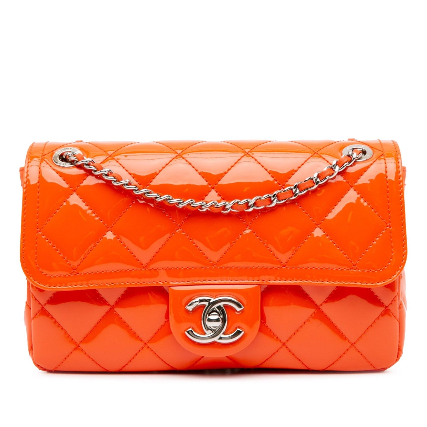 Chanel Patent Coco Shine Flap SHG-uOk6MM Small Handbag