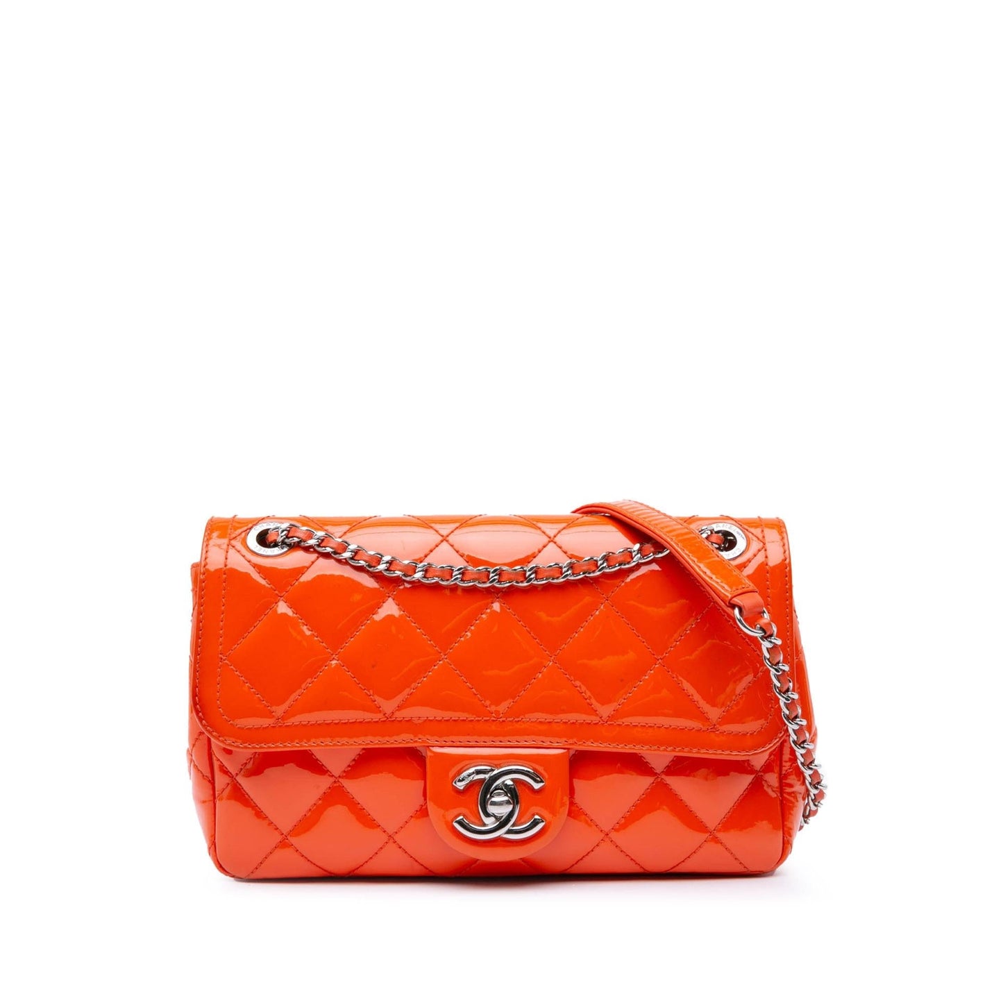 Chanel Patent Coco Shine Flap Small Handbag Shg Cpqn8W
