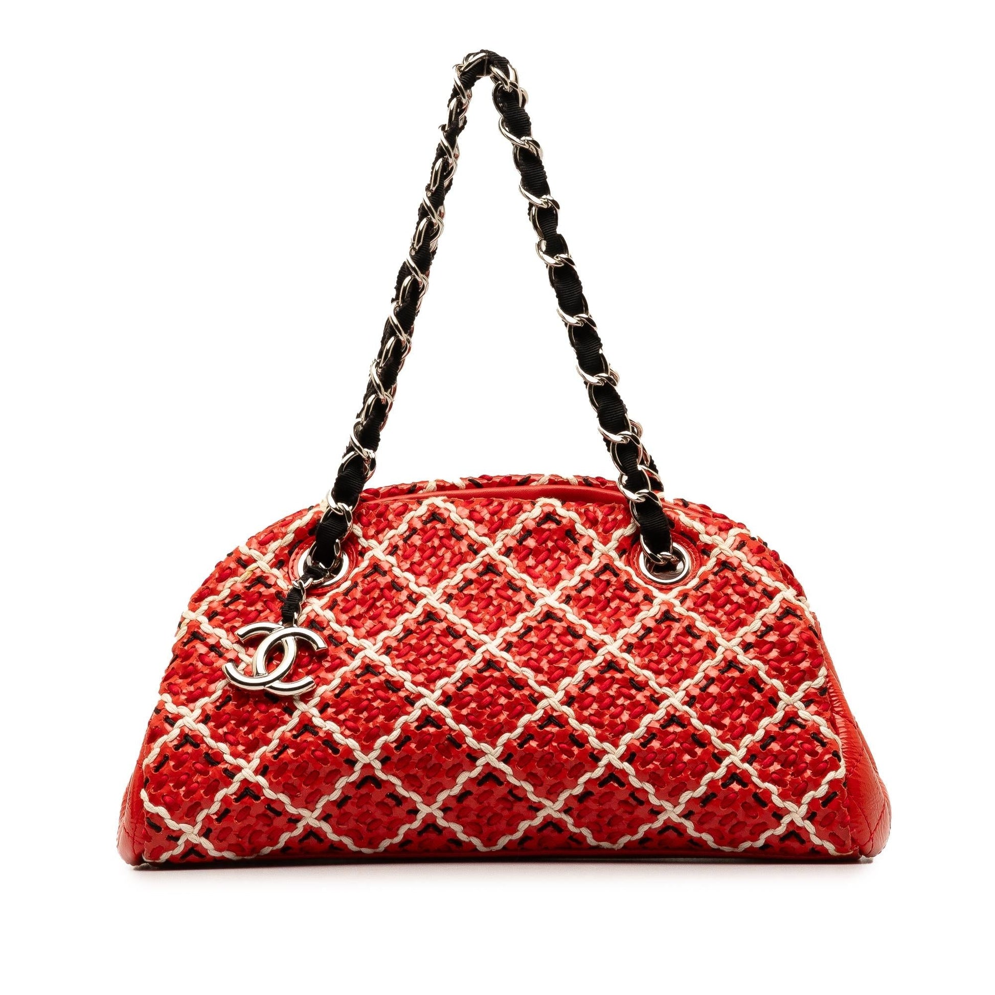 Chanel Patent Stitch Just Mademoiselle Bowling SHG-khBnsf Small Handbag