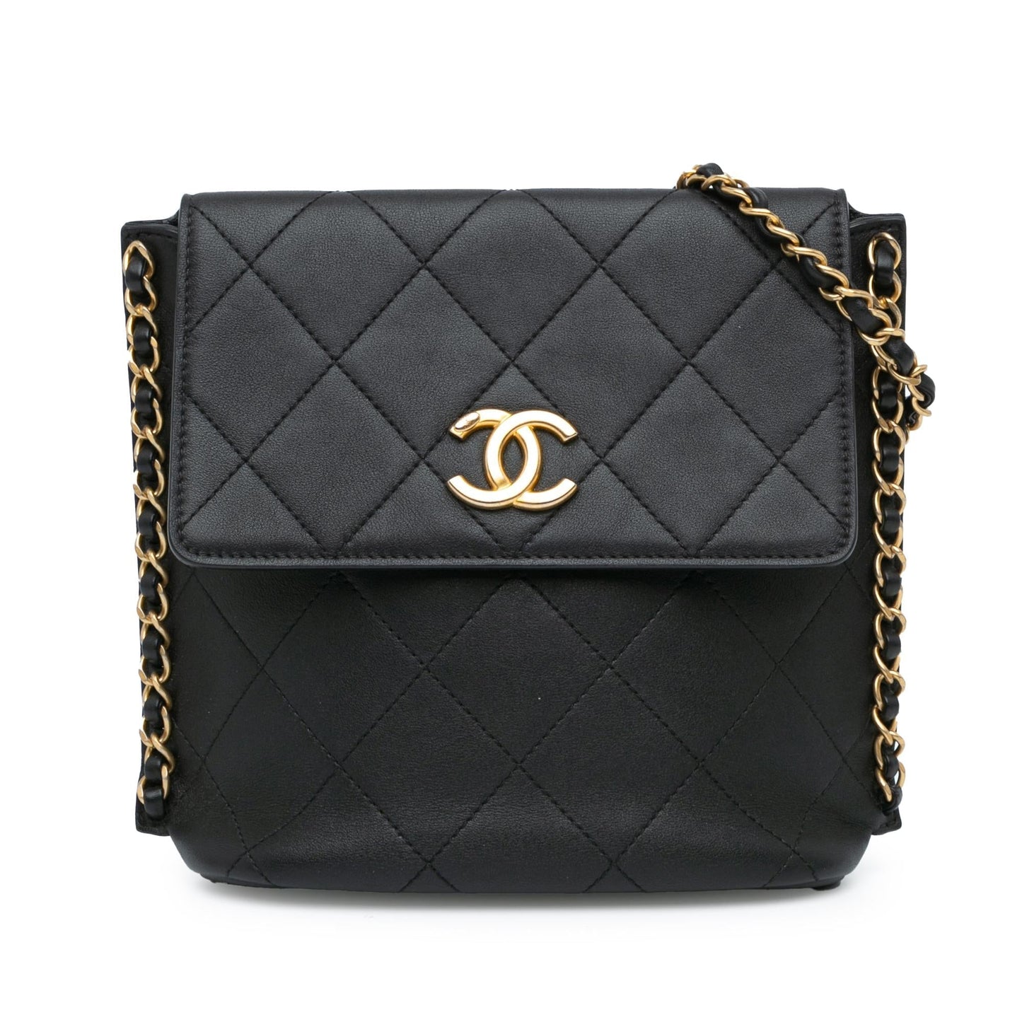 Chanel Quilted Calfskin Hobo Flap SHG-Un4nYy Small Shoulder Bag