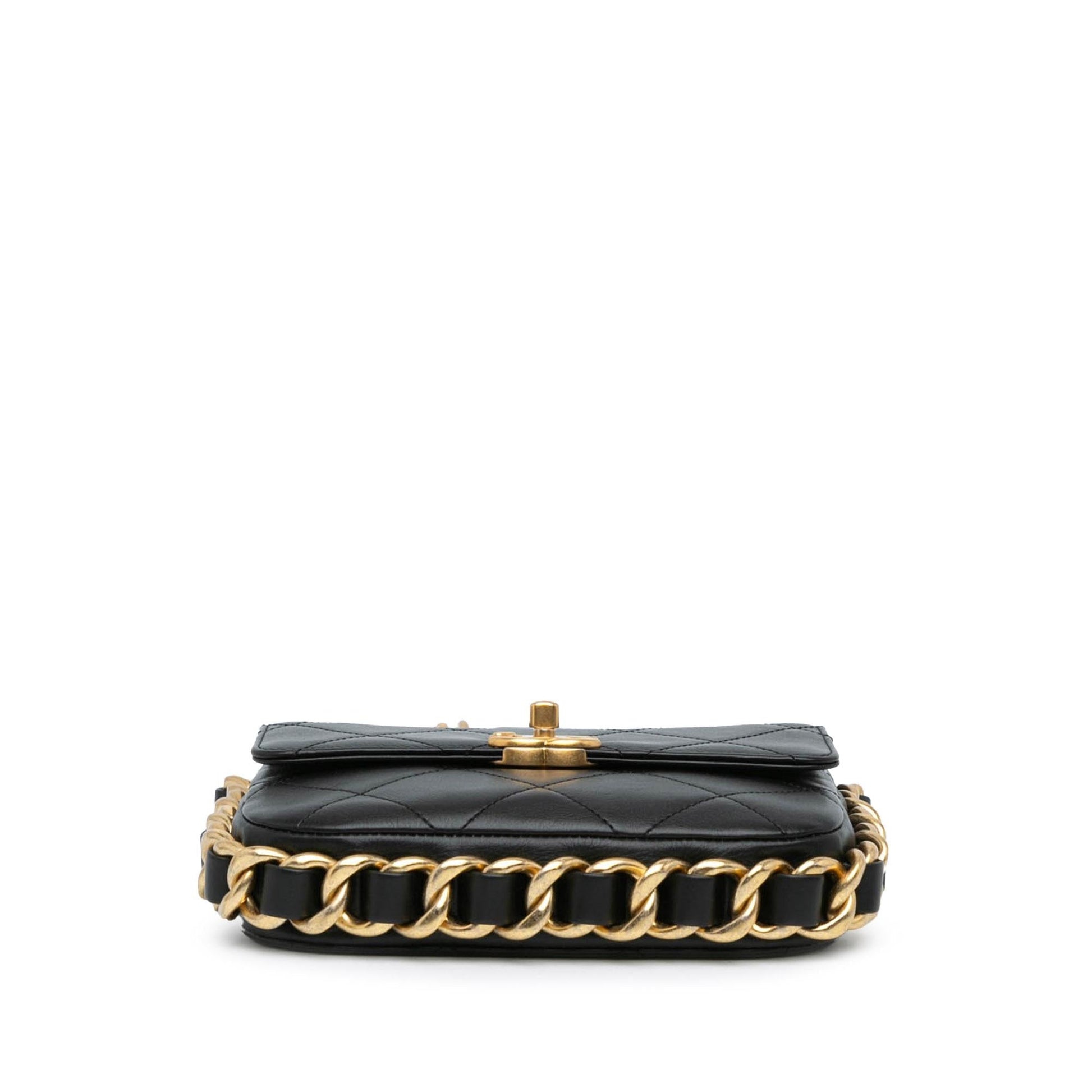 Chanel Small Quilted Calfskin Framing Chain Flap Handbag