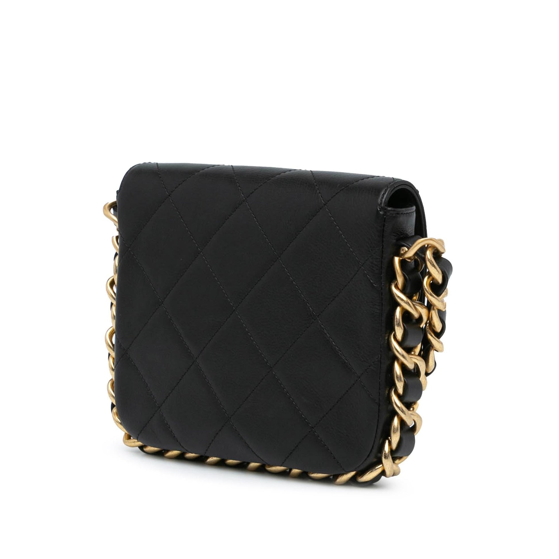 Chanel Small Quilted Calfskin Framing Chain Flap Handbag