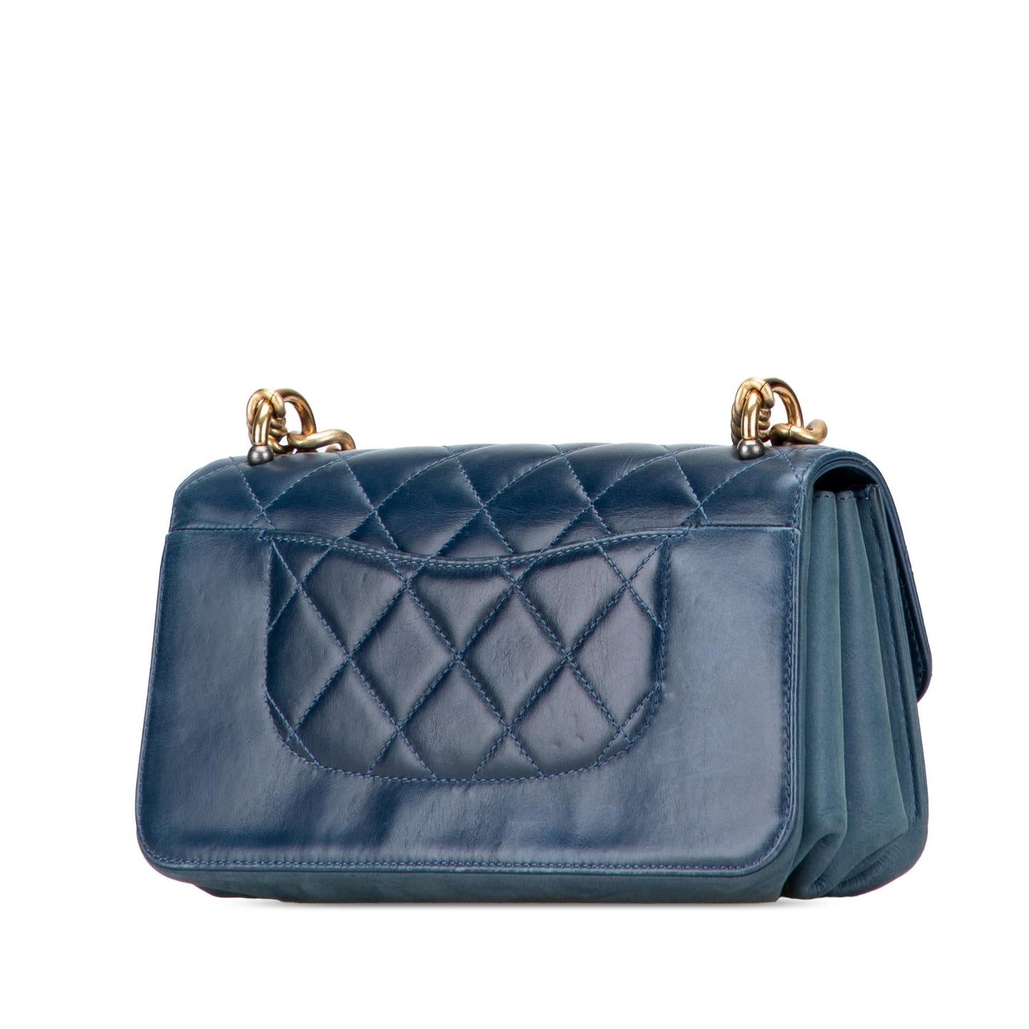 Chanel Quilted Calfskin Straight Lined Flap Small Handbag
