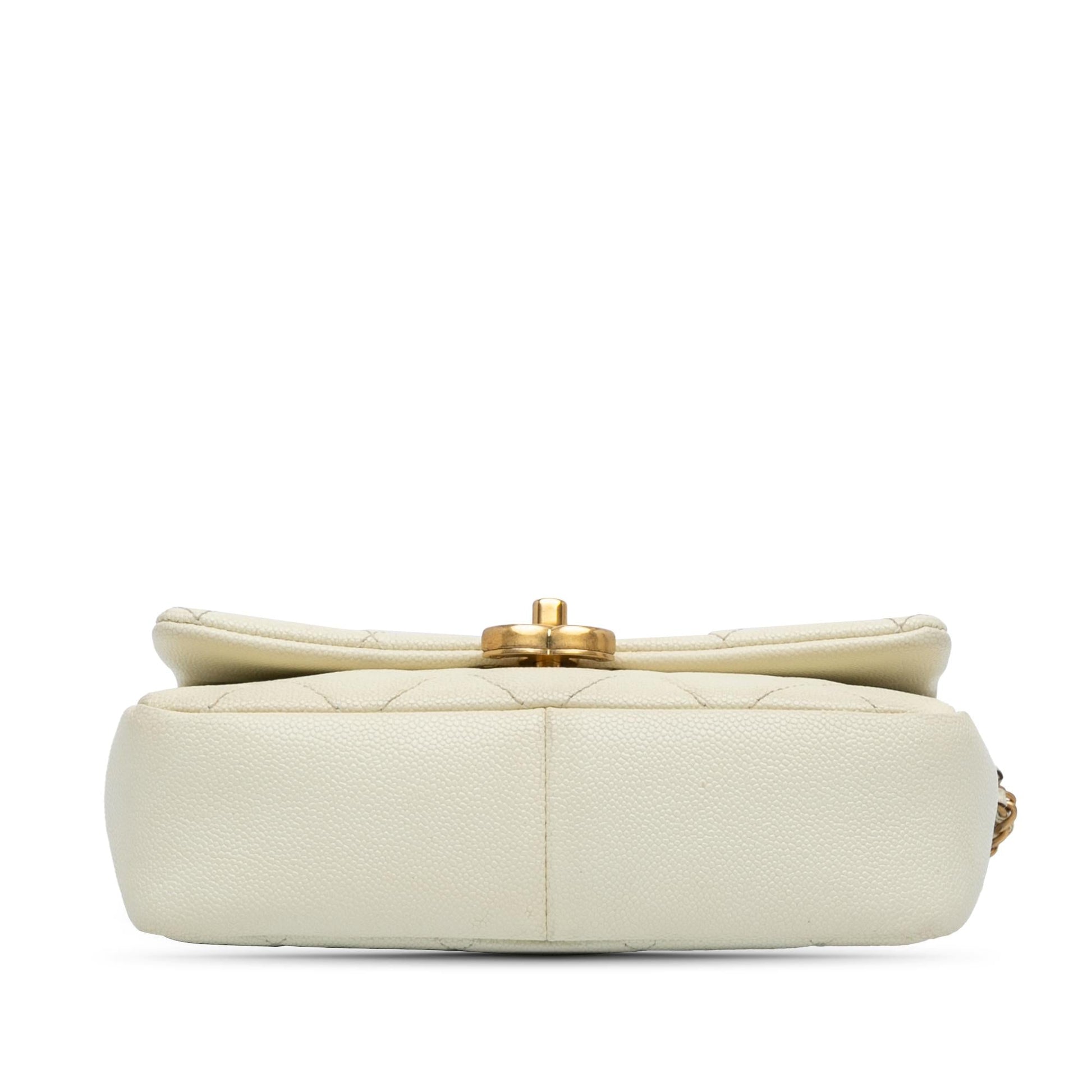 Chanel Quilted Caviar Melody Flap Small Handbag
