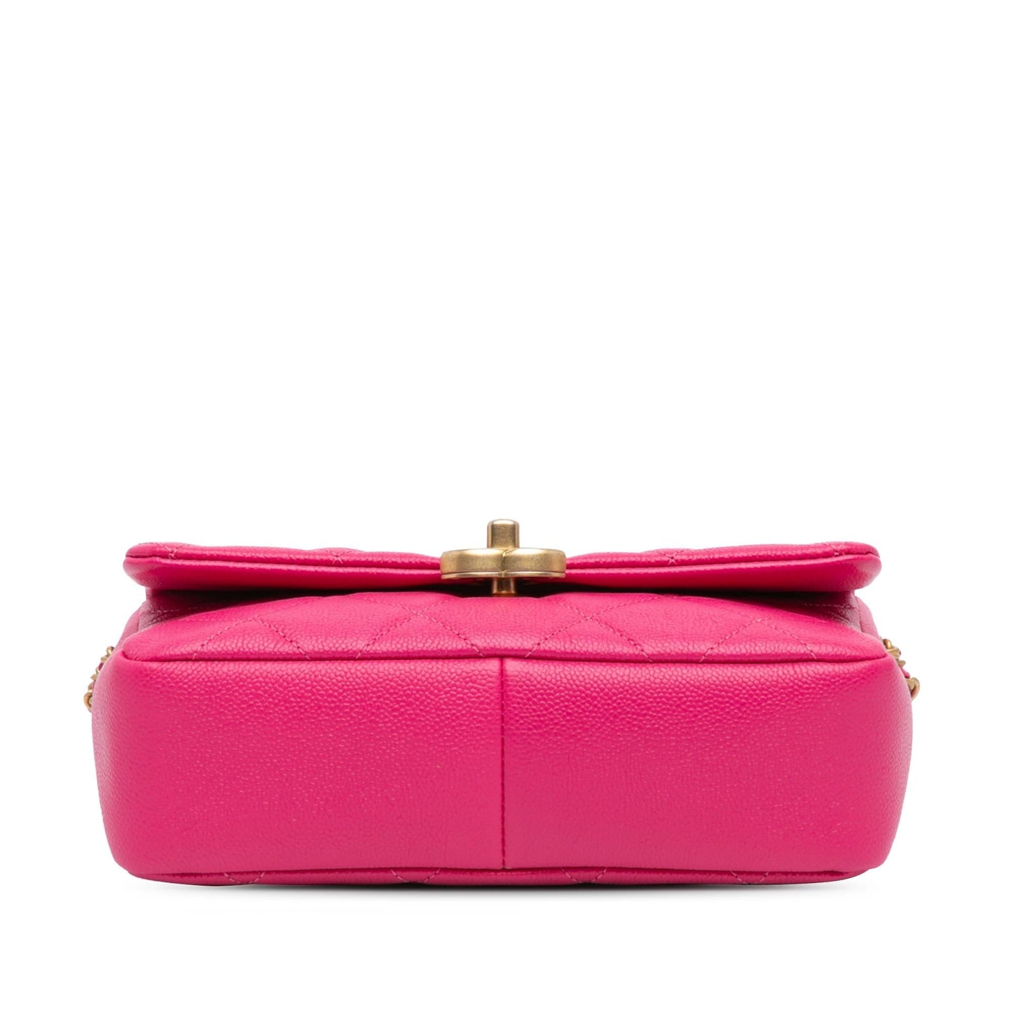 Chanel Small Quilted Caviar Chain Melody Flap Handbag