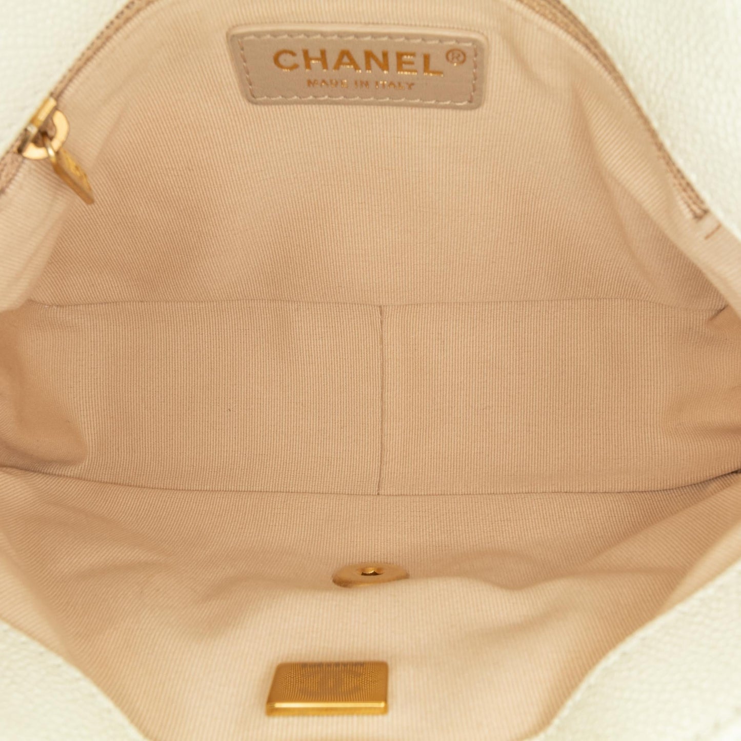 Chanel Small Quilted Caviar Chain Melody Flap Handbag