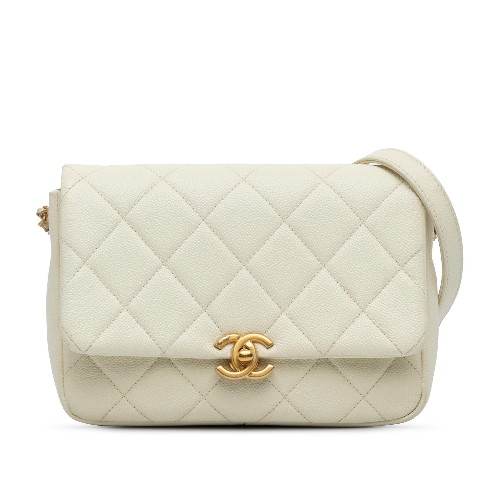 Chanel Quilted Caviar Melody Flap Small Handbag Flap 2