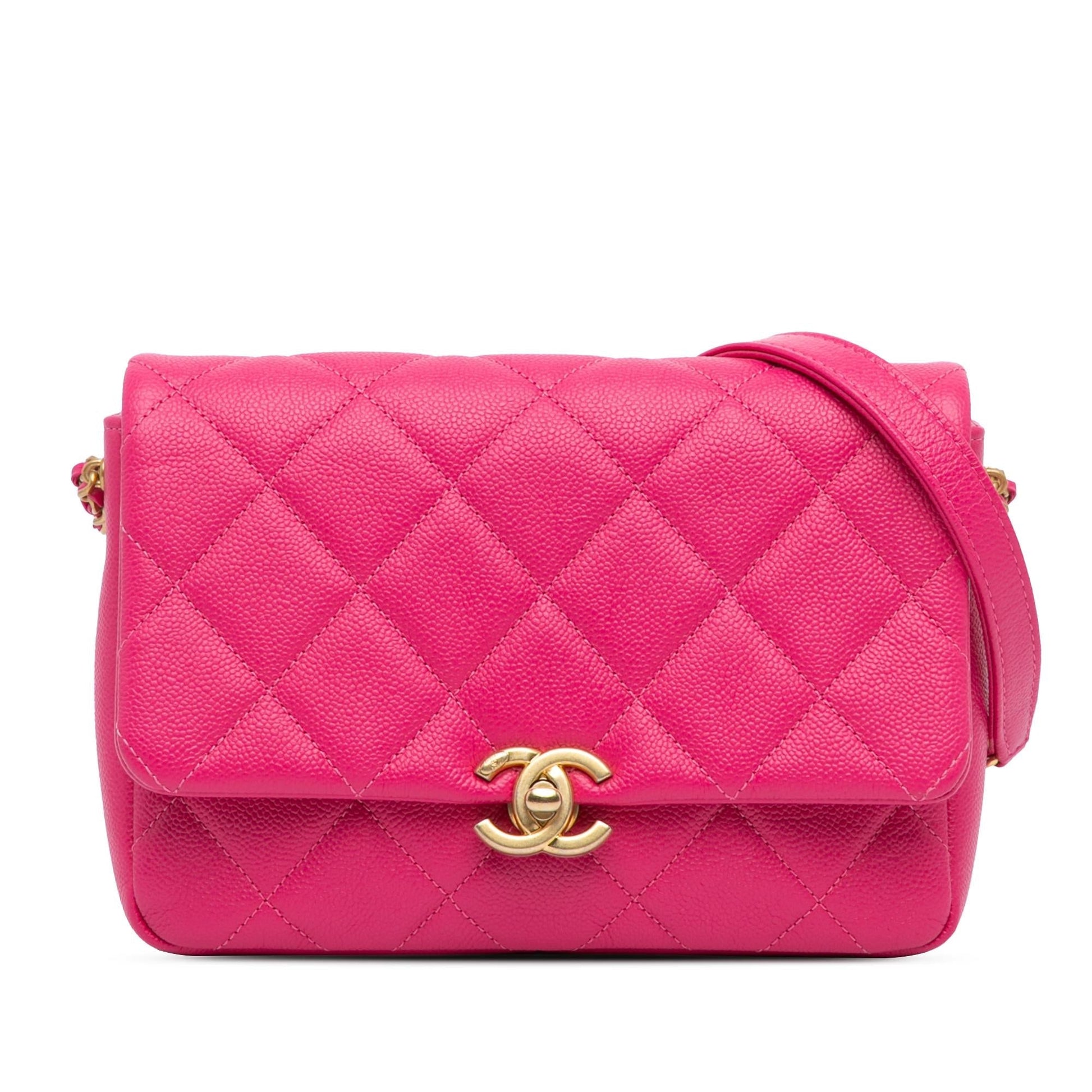 Chanel Quilted Caviar Melody Flap Small Handbag Flap 3