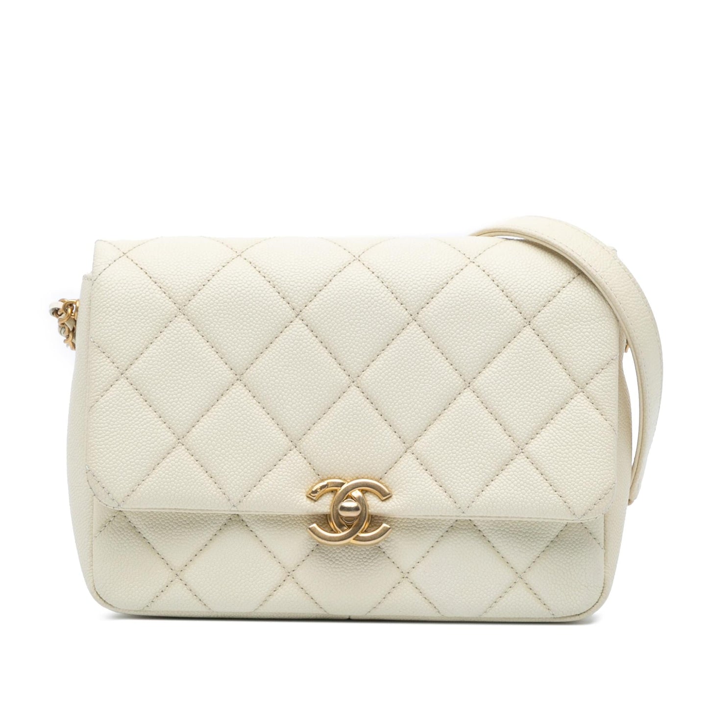 Chanel Quilted Caviar Melody Flap Small Handbag Flap 5