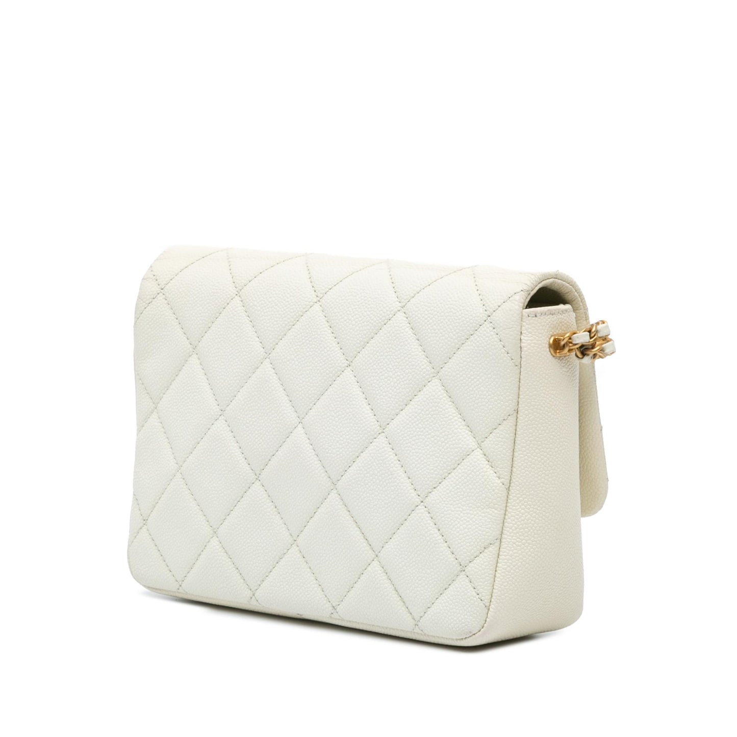 Chanel Quilted Caviar Melody Flap Small Handbag Flap 5