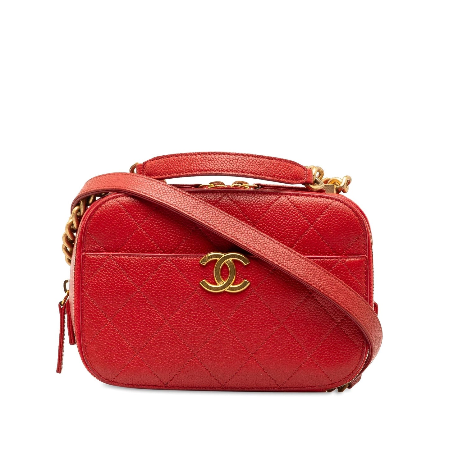 Chanel Quilted Caviar Top Handle Camera SHG-t5q9uY Small Crossbody Bag
