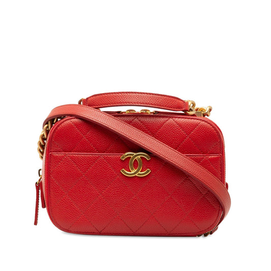 Chanel Quilted Caviar Top Handle Camera SHG-t5q9uY Small Crossbody Bag