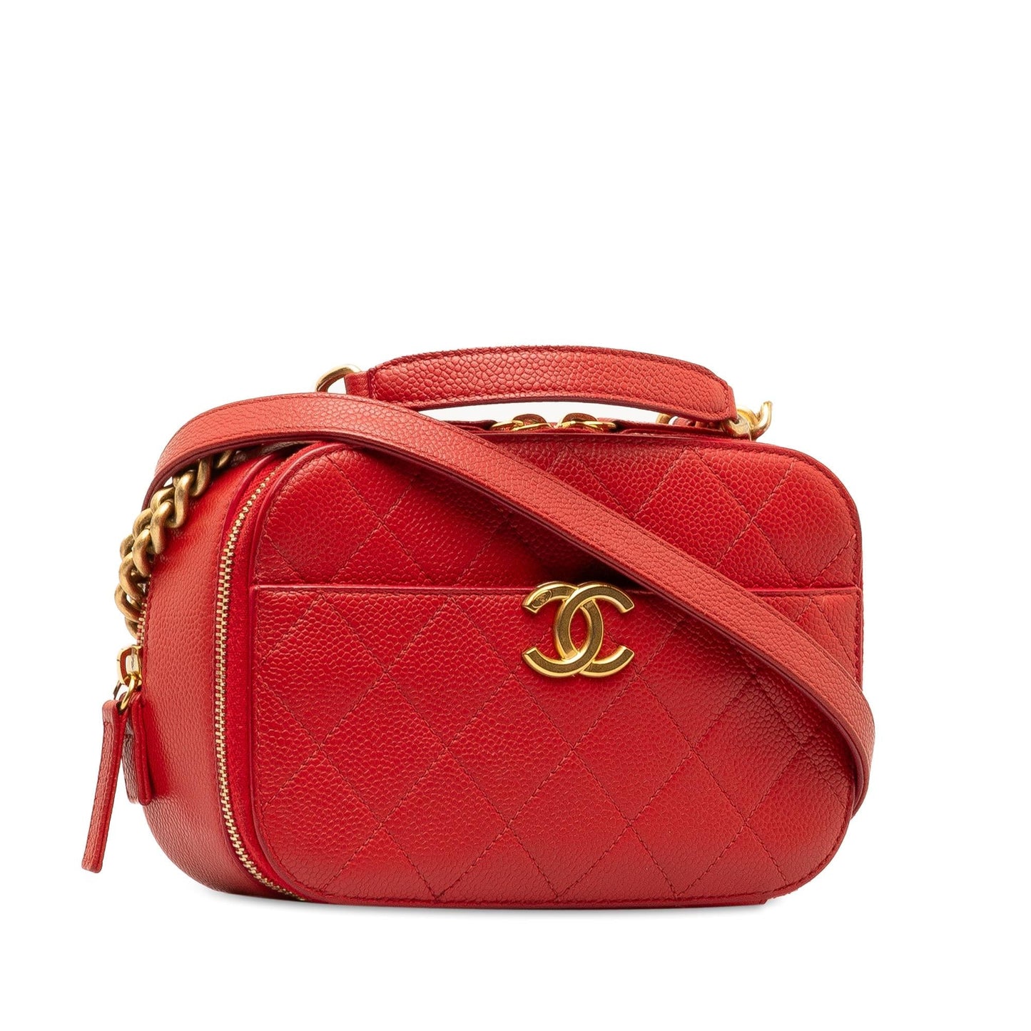 Chanel Quilted Caviar Top Handle Camera SHG-t5q9uY Small Crossbody Bag