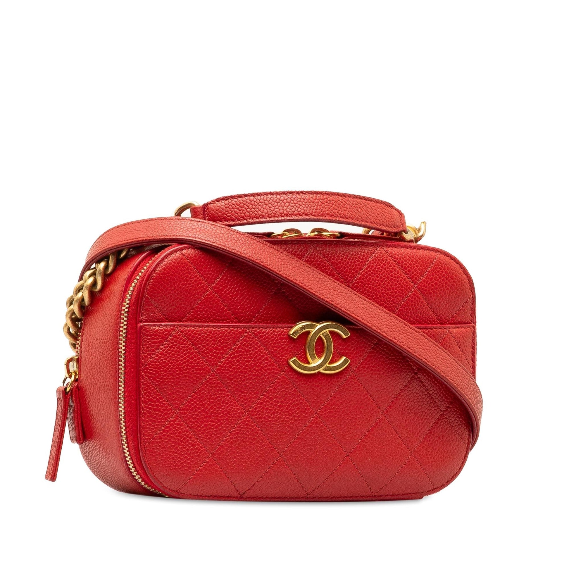 Chanel Quilted Caviar Top Handle Camera SHG-t5q9uY Small Crossbody Bag