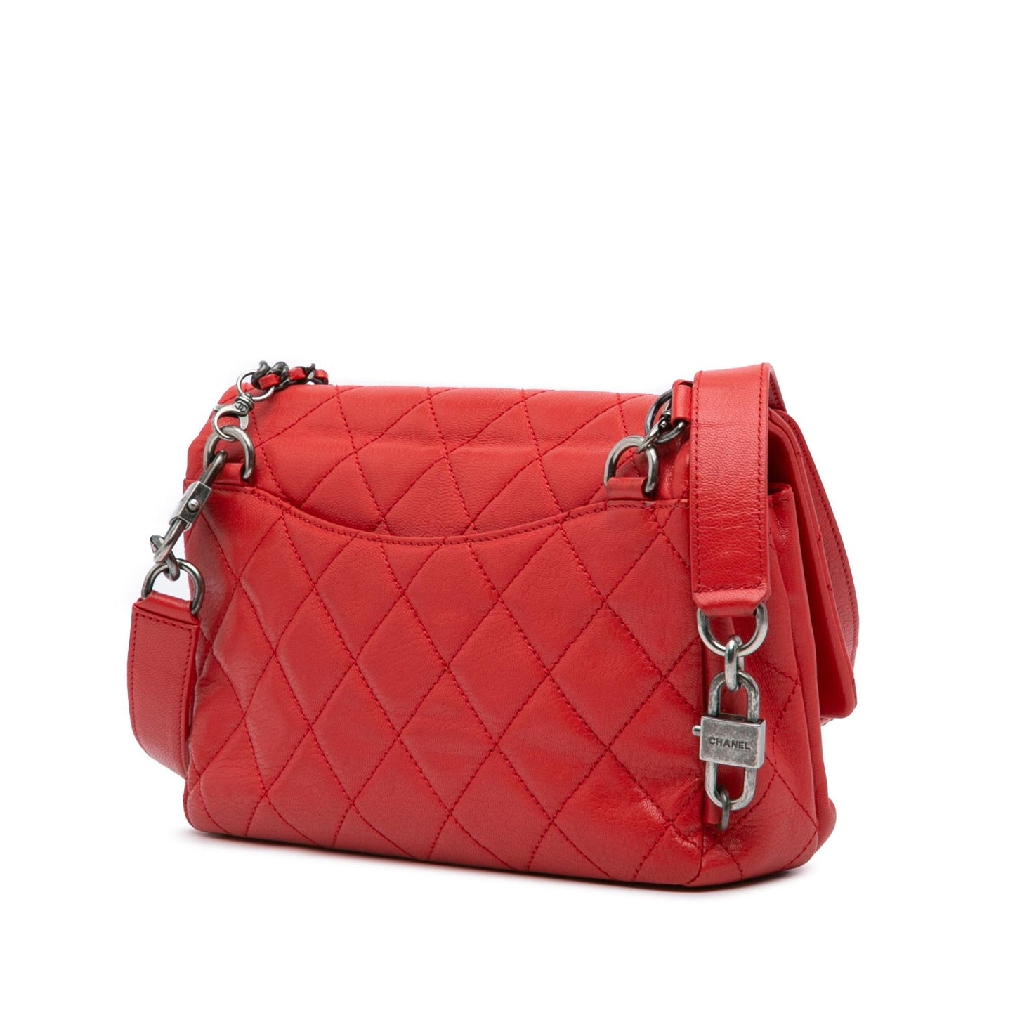 Chanel Quilted Goatskin Double Carry Waist Flap Small Handbag