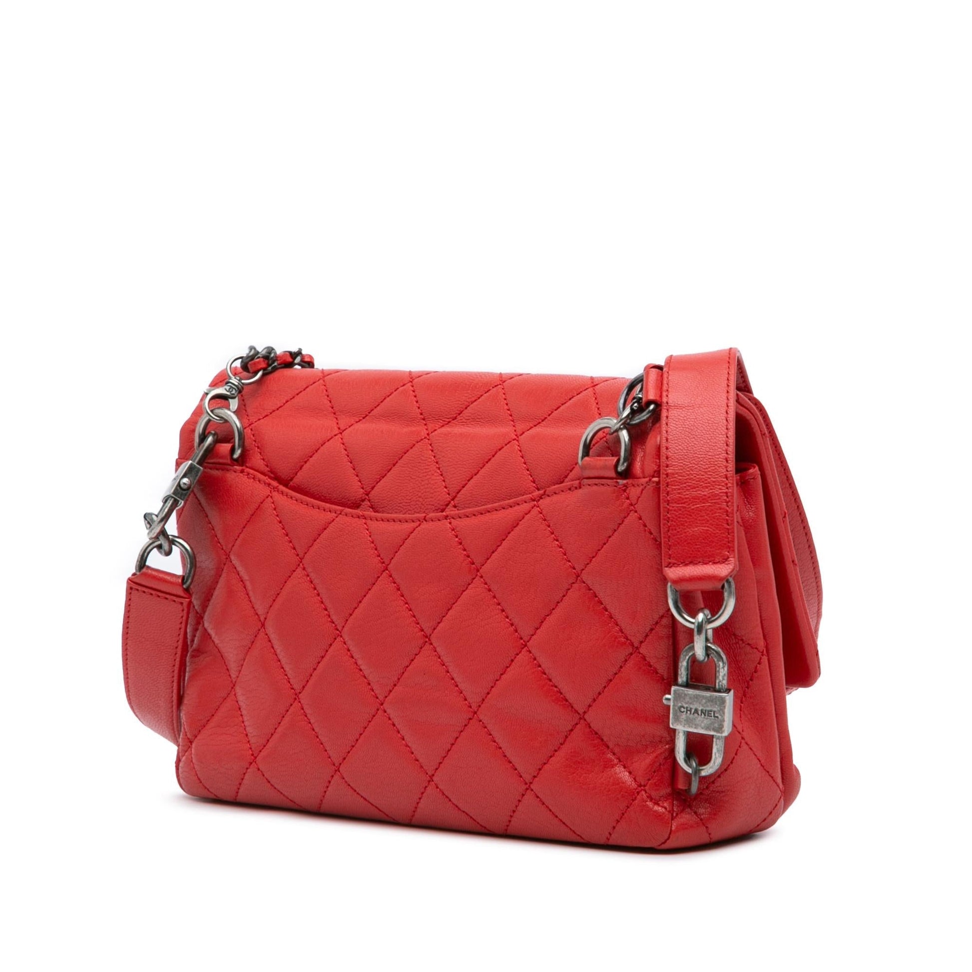 Chanel Small Quilted Goatskin Double Carry Waist Chain Flap Handbag