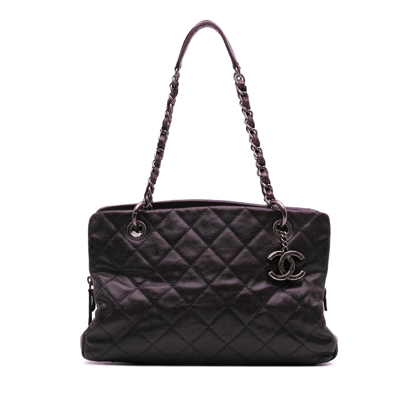 Chanel Quilted Iridescent Caviar Chic Shopping Small Tote Bag Tote 1