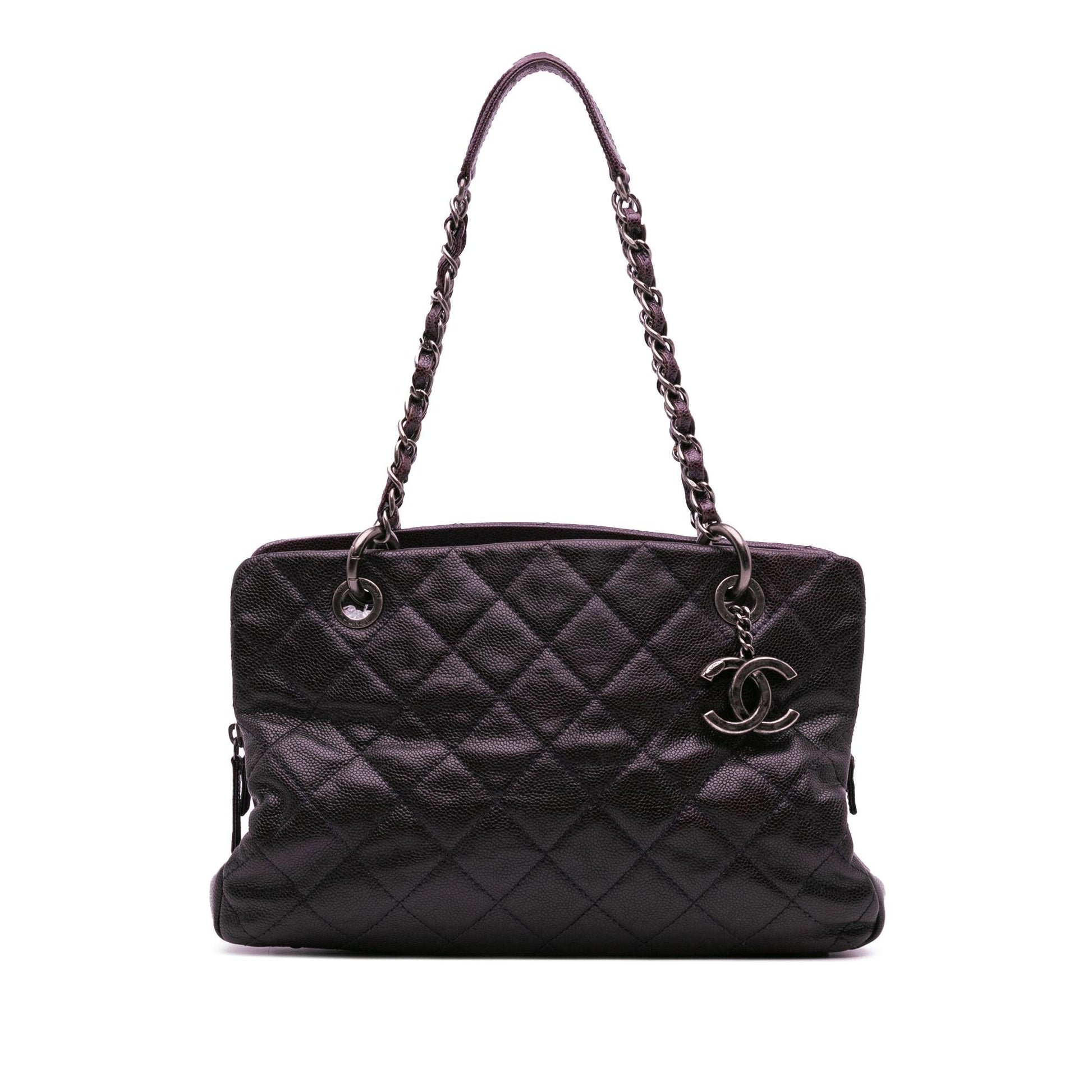 Chanel Quilted Iridescent Caviar Chic Shopping Small Tote Bag Tote 1