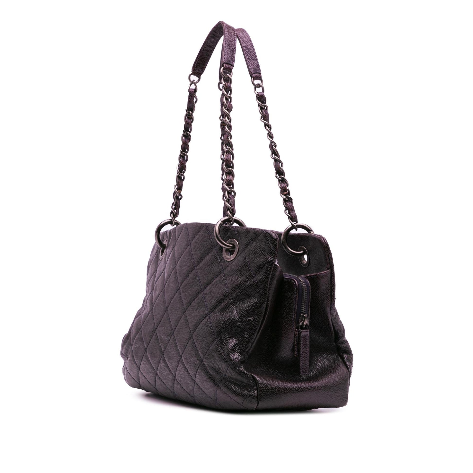 Chanel Quilted Iridescent Caviar Chic Shopping Small Tote Bag Tote 1