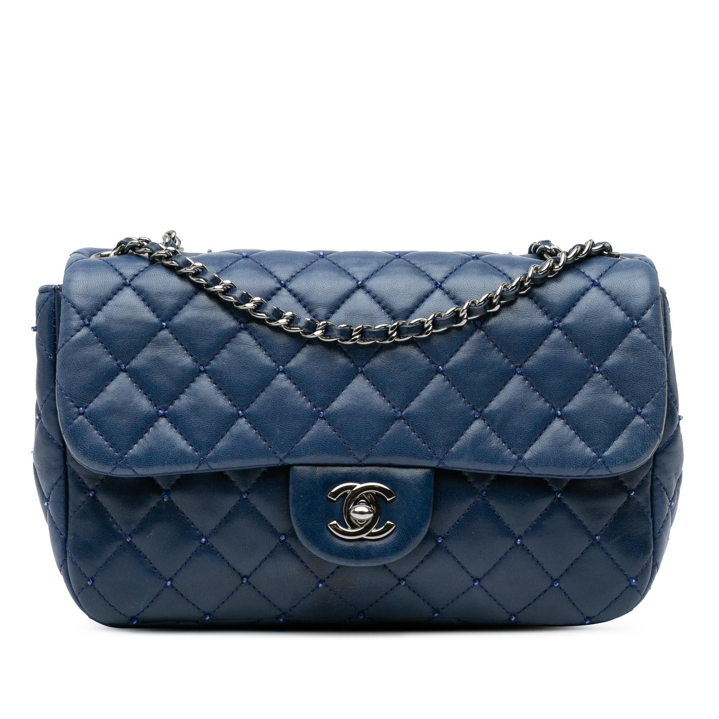 Chanel Quilted Lambskin Beaded Single Flap Small Handbag Flap 1