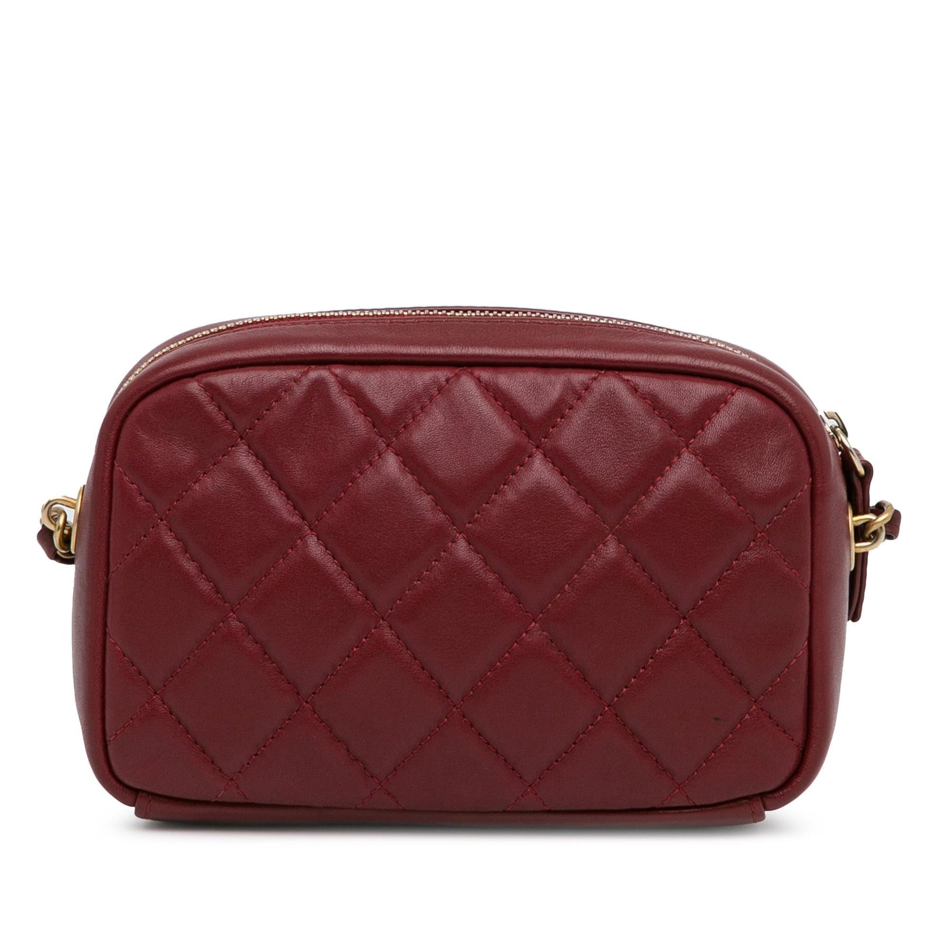 Chanel Quilted Lambskin Buckle Camera SHG-xw9Eo6 Small Crossbody Bag