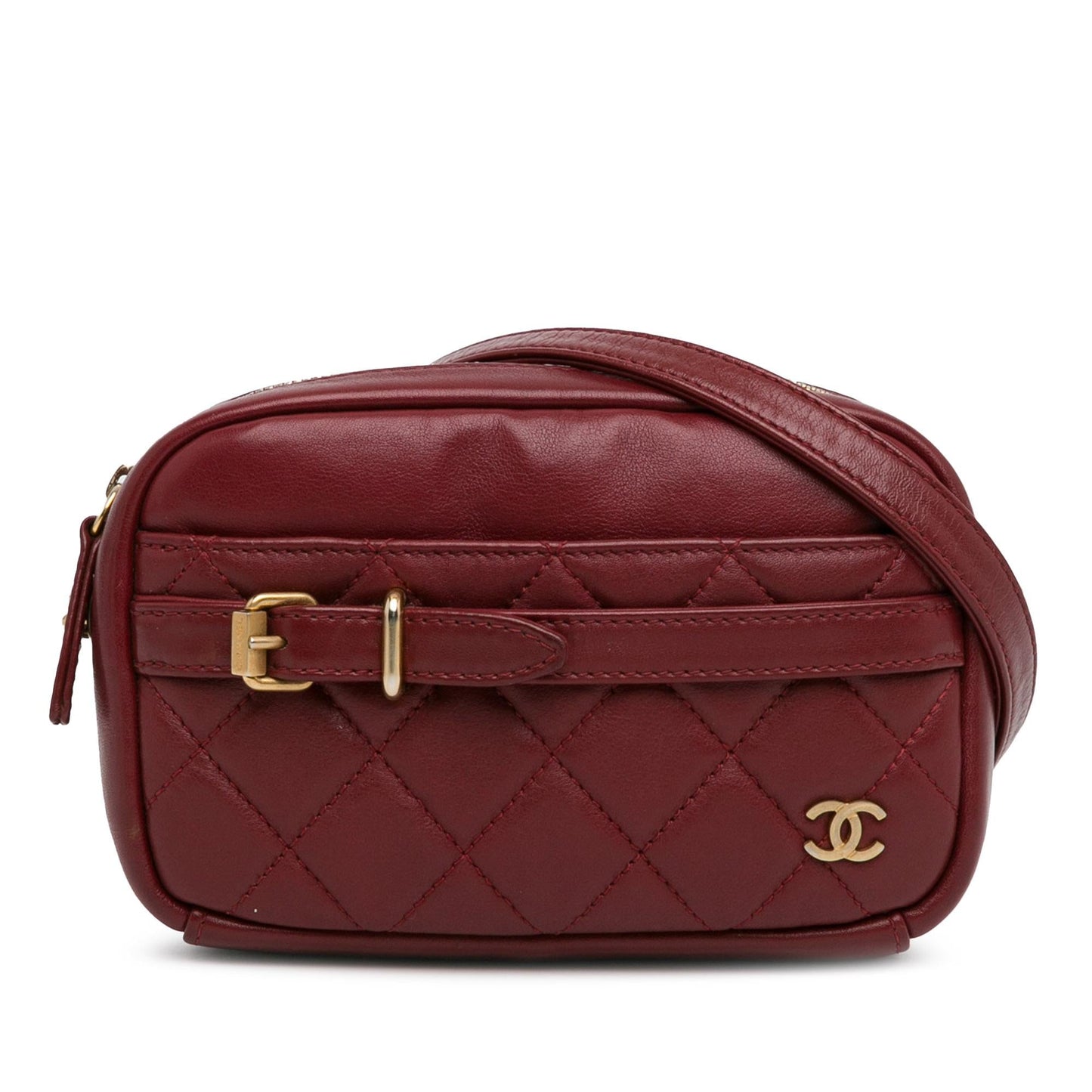 Chanel Quilted Lambskin Buckle Camera SHG-xw9Eo6 Small Crossbody Bag