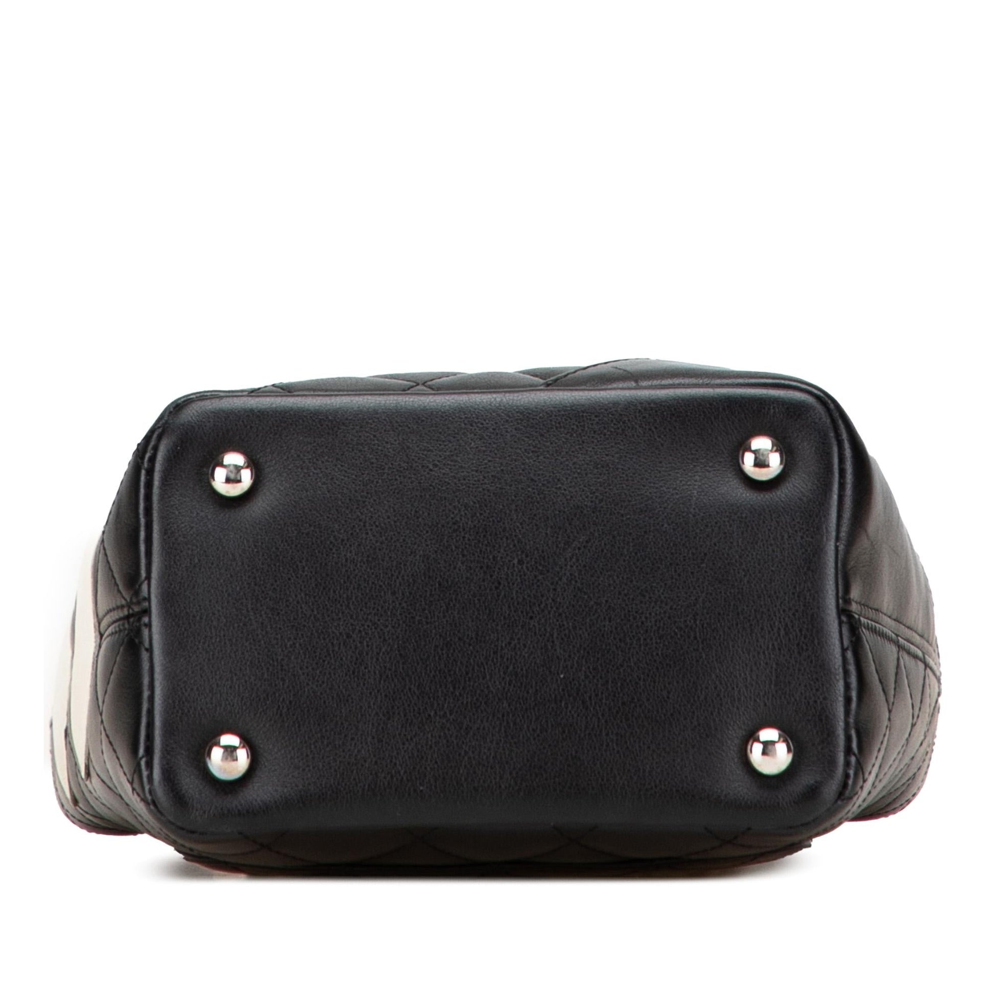 Chanel Quilted Lambskin Cambon Ligne Small Tote Bag