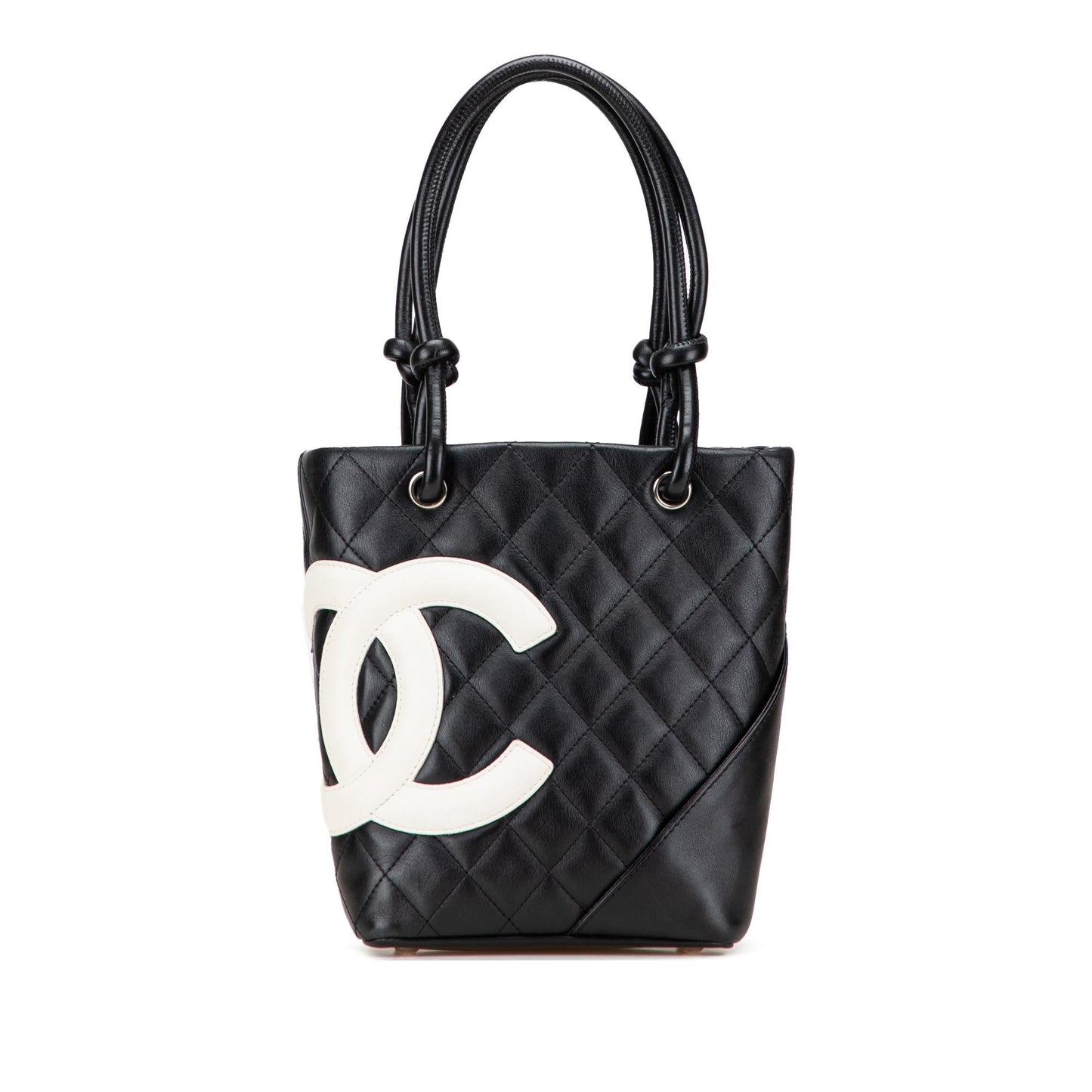 Chanel Quilted Lambskin Cambon Ligne Small Tote Bag