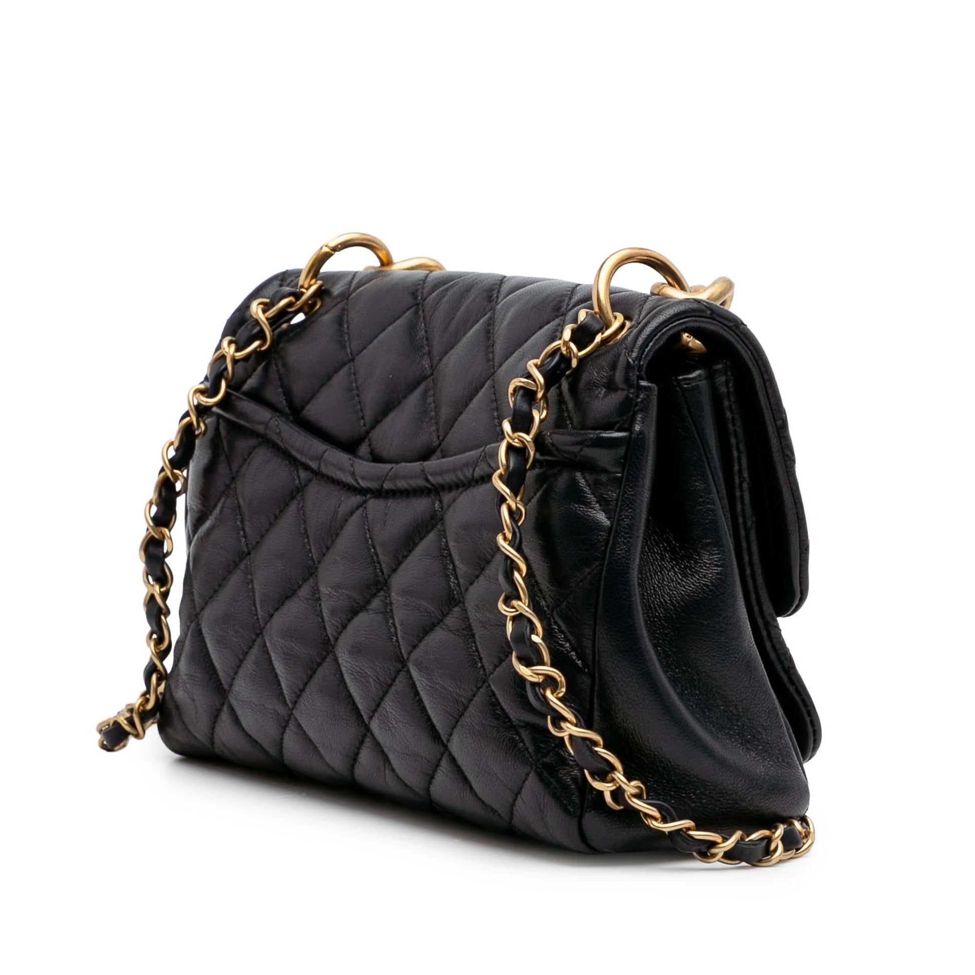 Chanel Quilted Lambskin Link Flap Small Handbag Flap 1