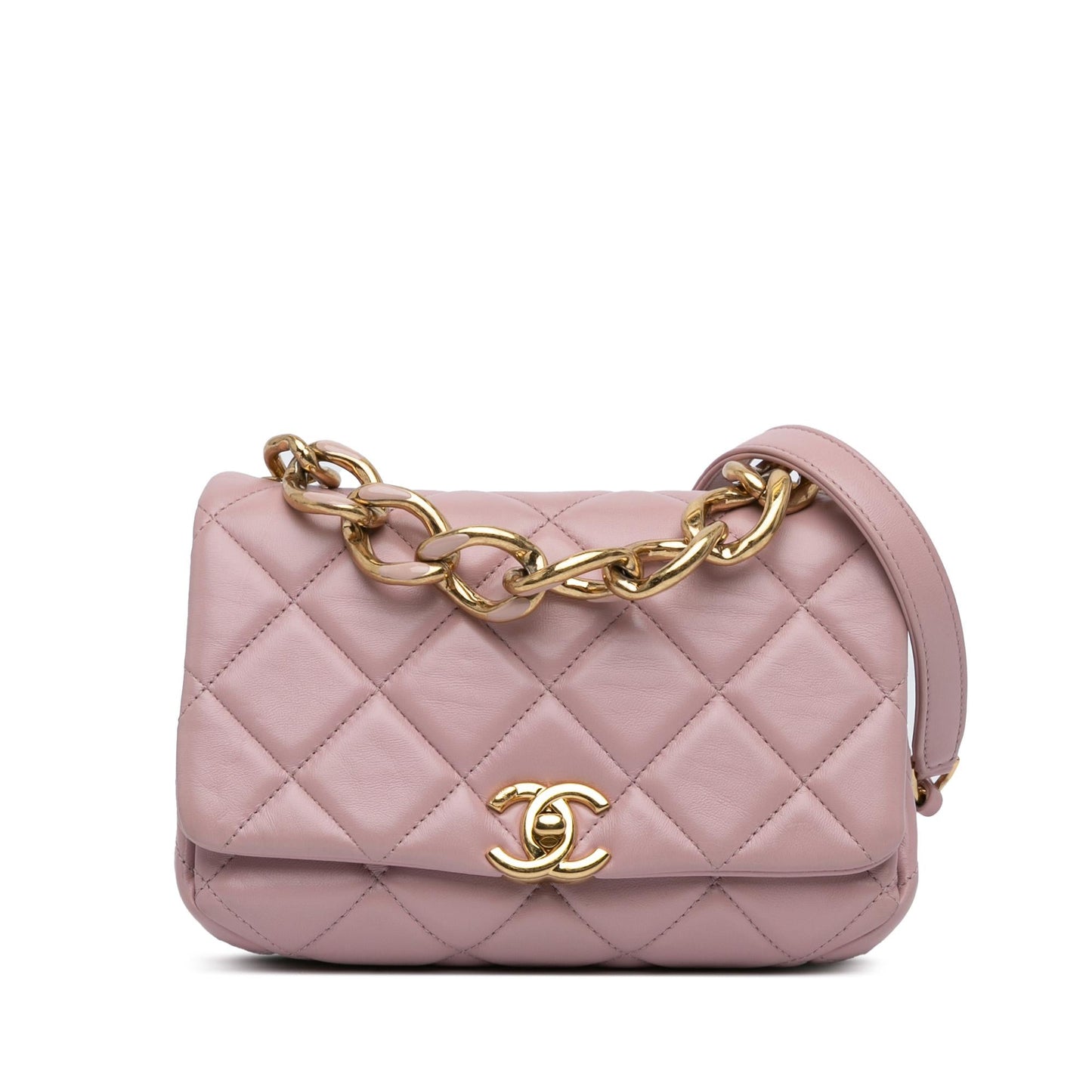 Chanel Quilted Lambskin Color Match Flap SHG-8s4oIZ Small Handbag