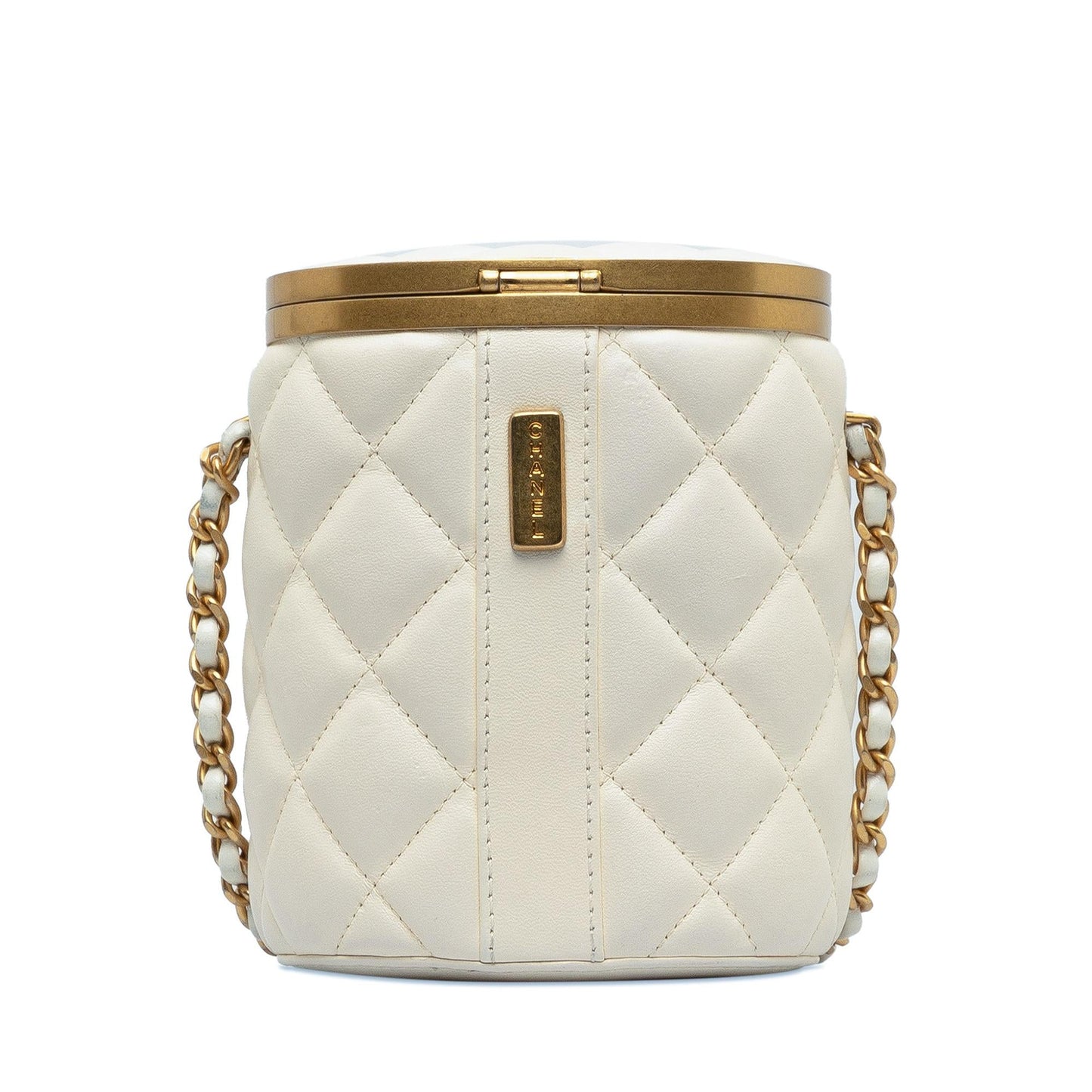 Chanel Quilted Lambskin Crown Box SHG-GuyXwC Small Handbag