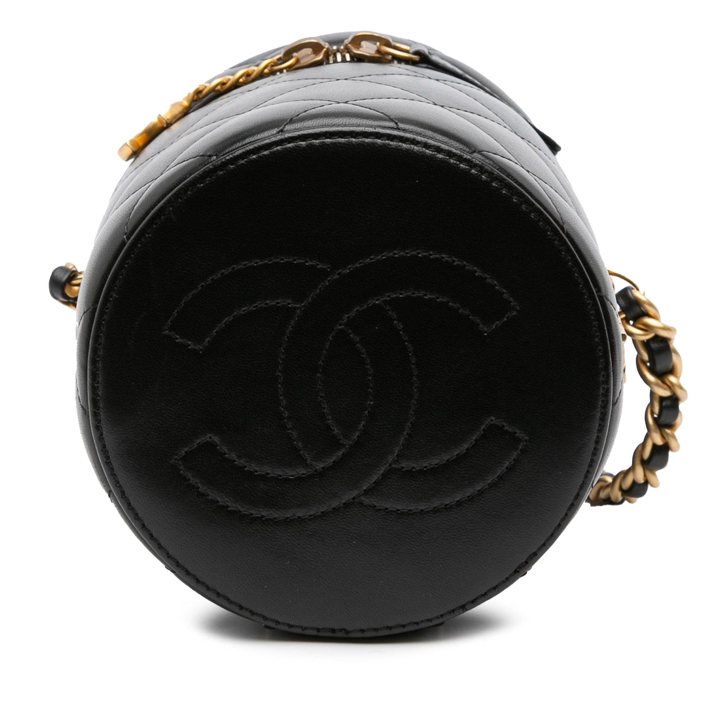 Chanel Quilted Lambskin Side Note Vanity Small Handbag