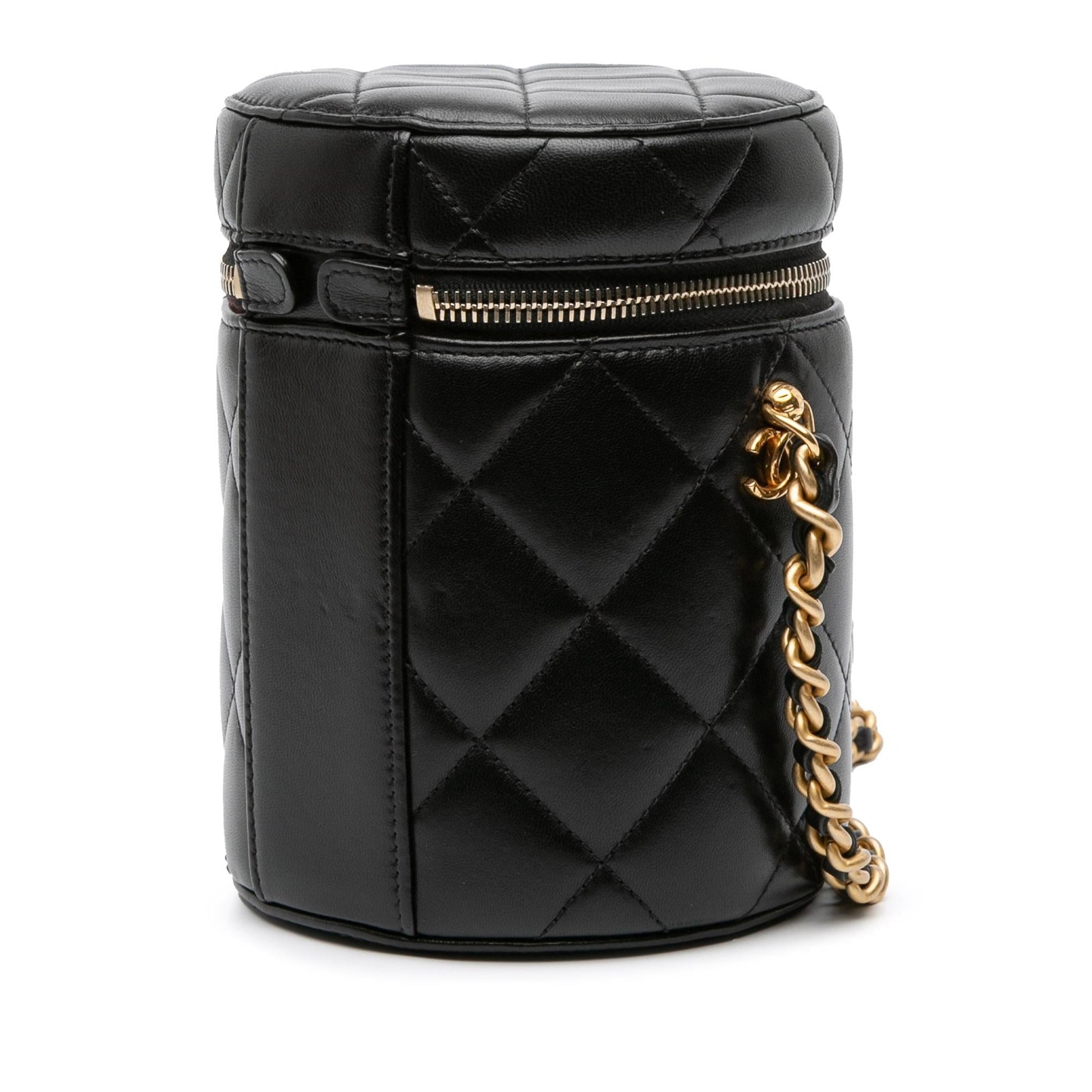 Chanel Quilted Lambskin Side Note Vanity Small Handbag
