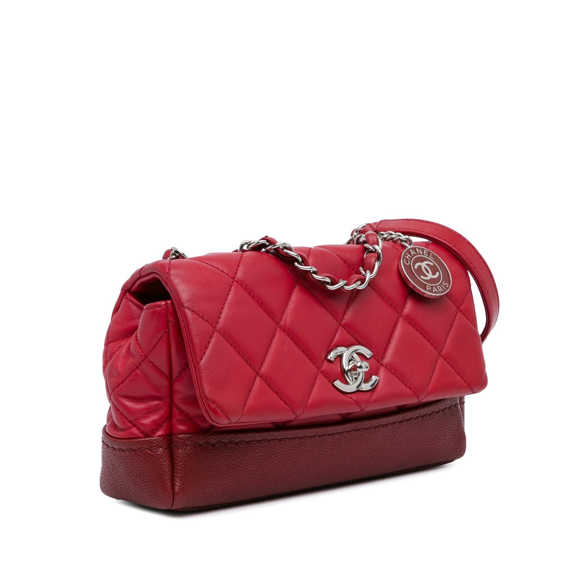 Chanel Quilted Lambskin Caviar Bi Coco Flap Small Handbag